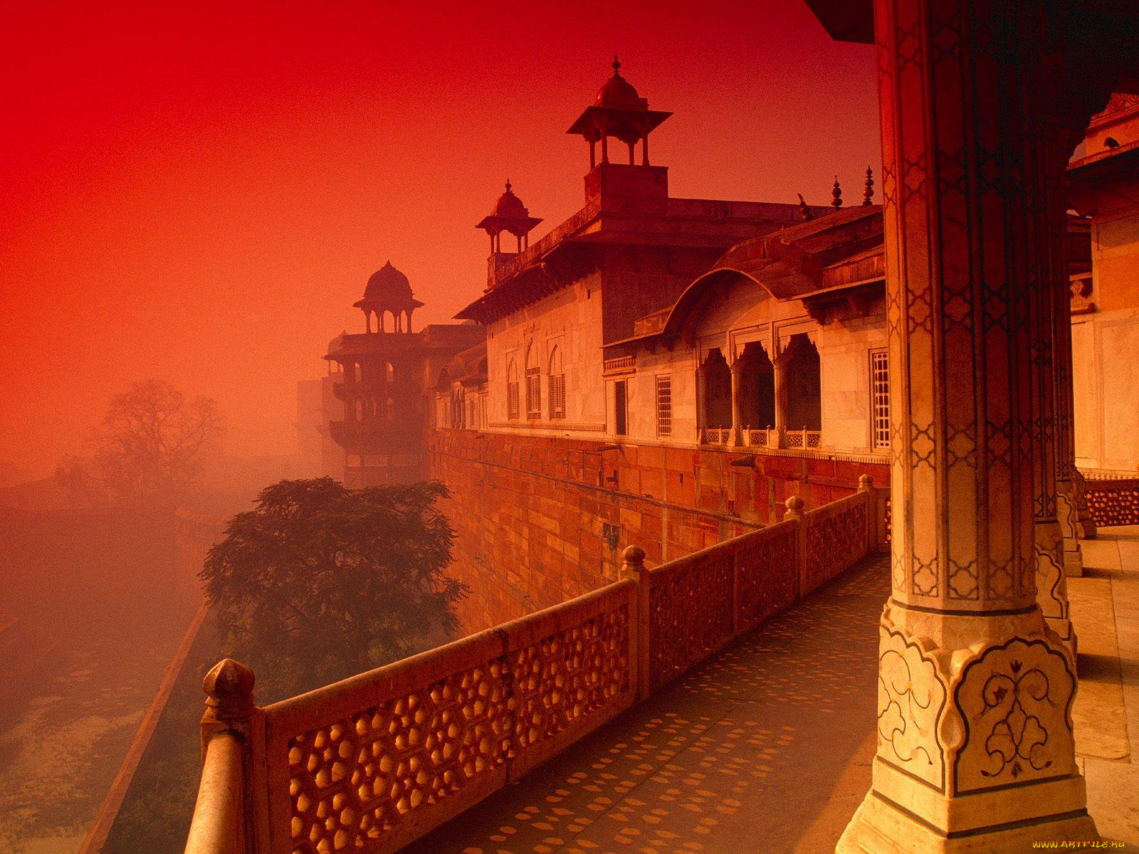 agra, fort, india, города, дворцы, замки, крепости