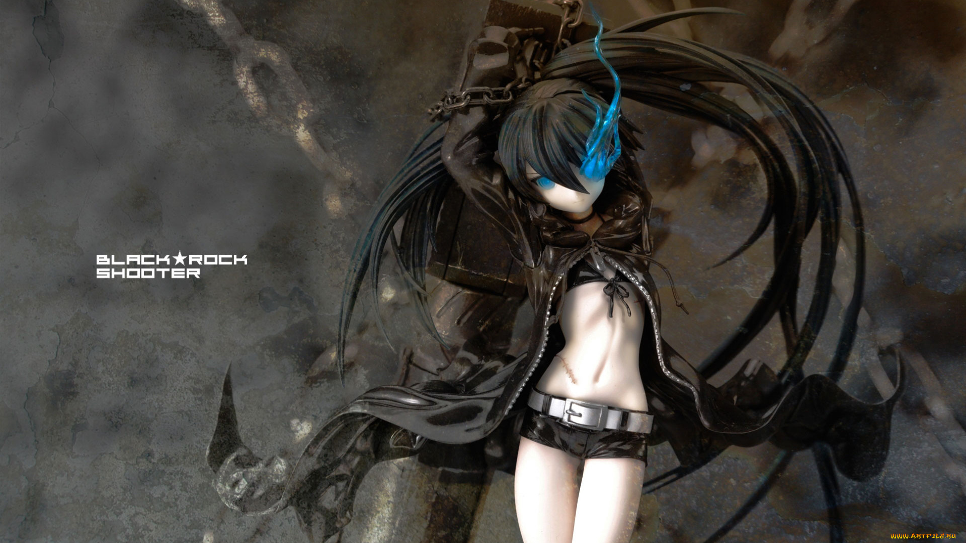 аниме, black, rock, shooter