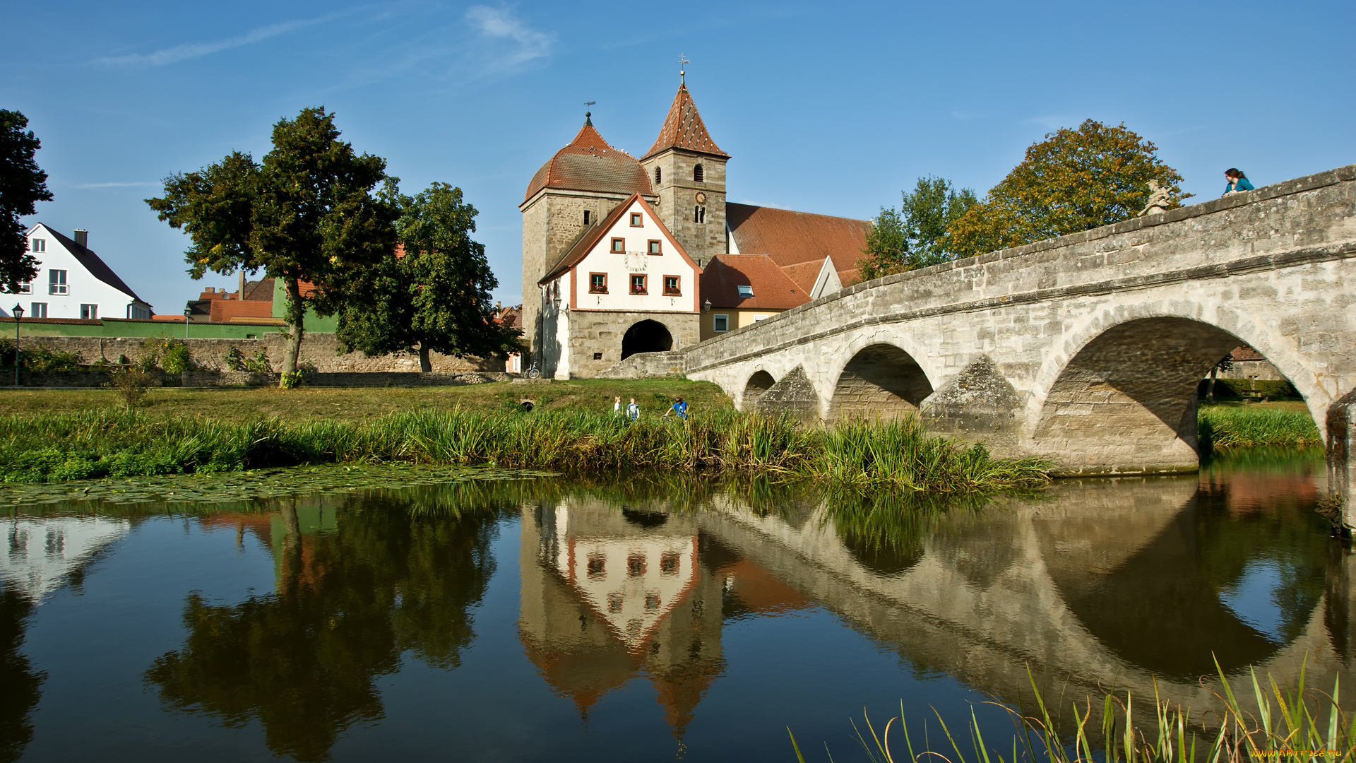 ornbau, germany, города, мосты