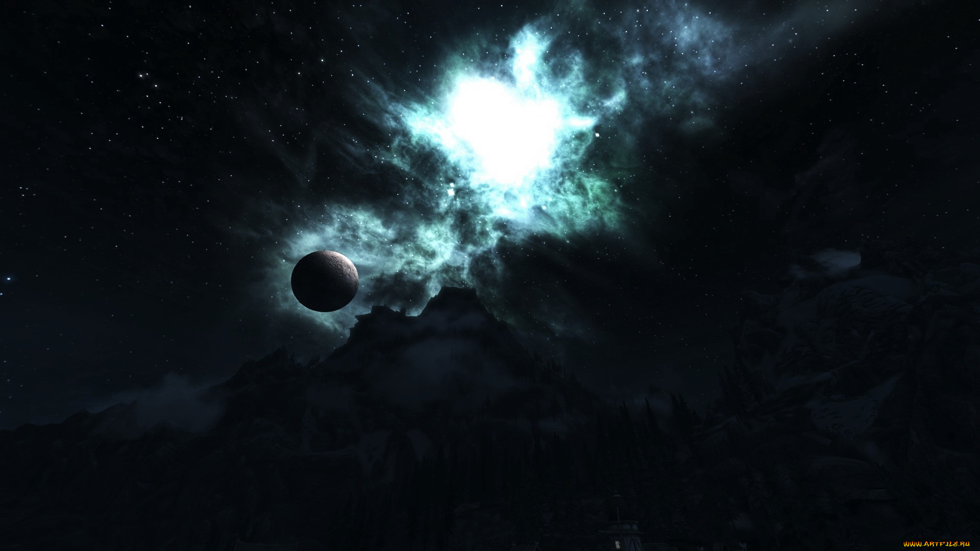 космос, арт, вселенная, планета, безконечность