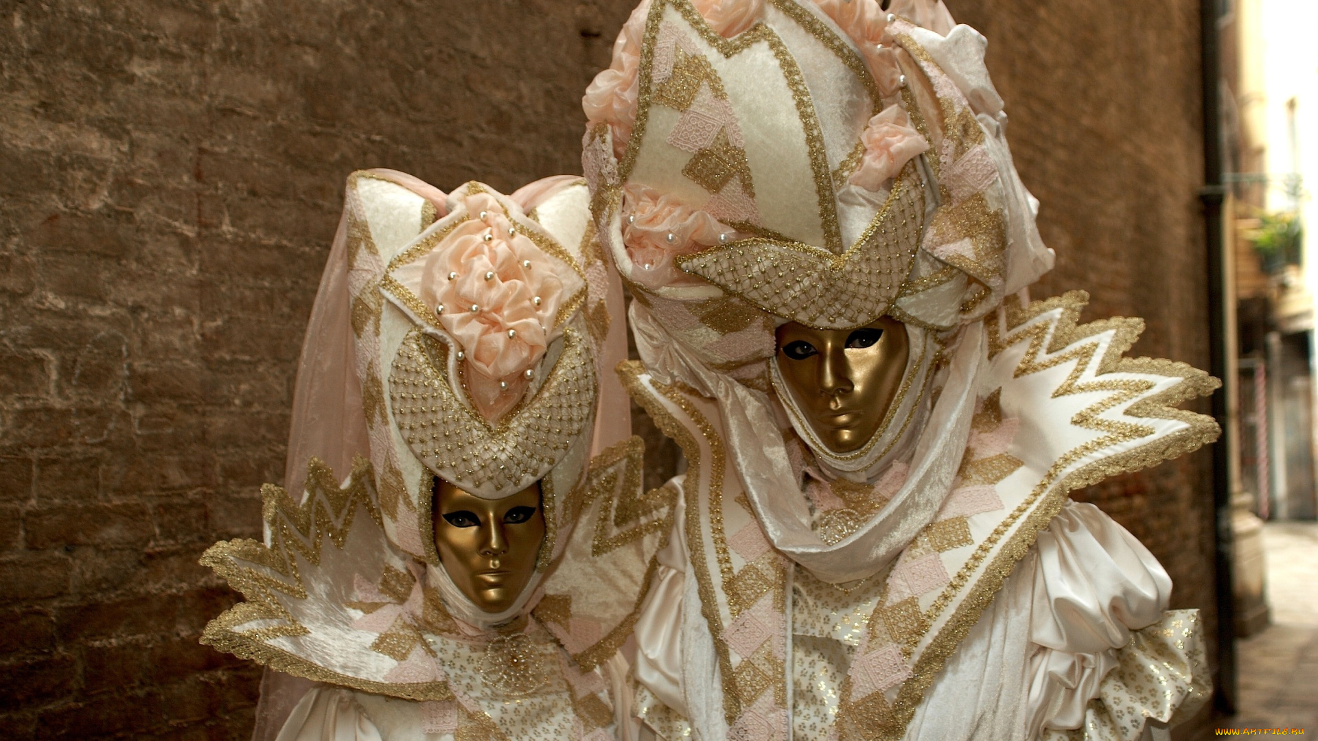 разное, маски, карнавальные, костюмы, карнавал, белый, пара, венеция