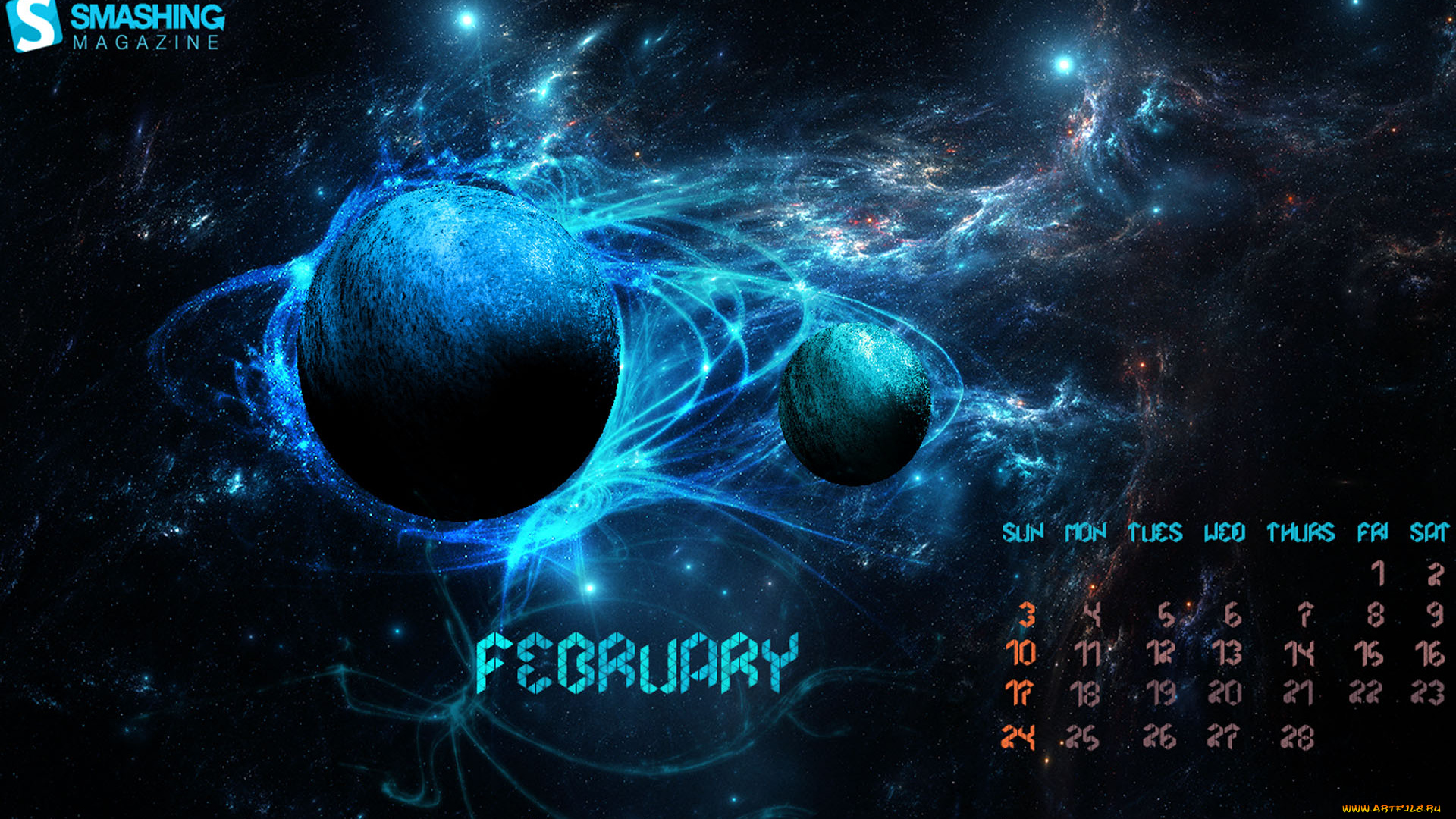 календари, 3д, графика, космос, планеты