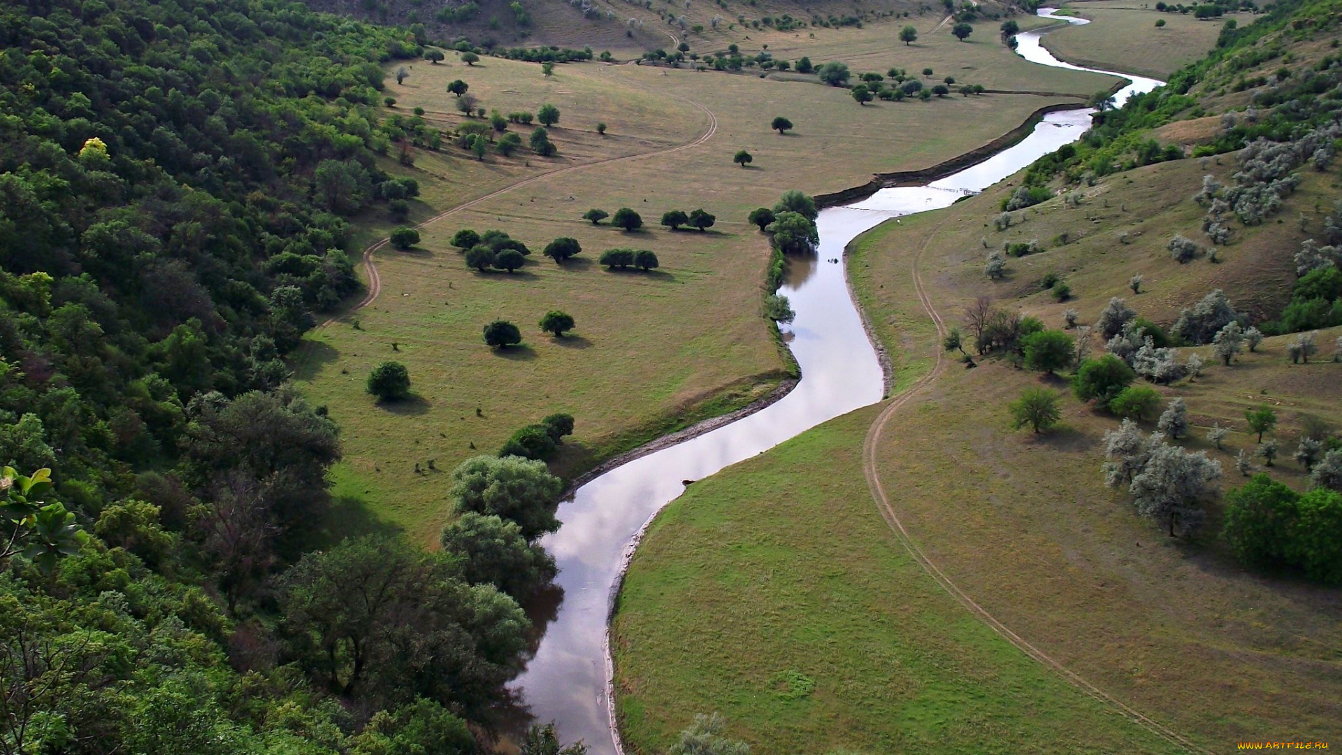 природа, реки, озера, речка, долина, простор, отражение