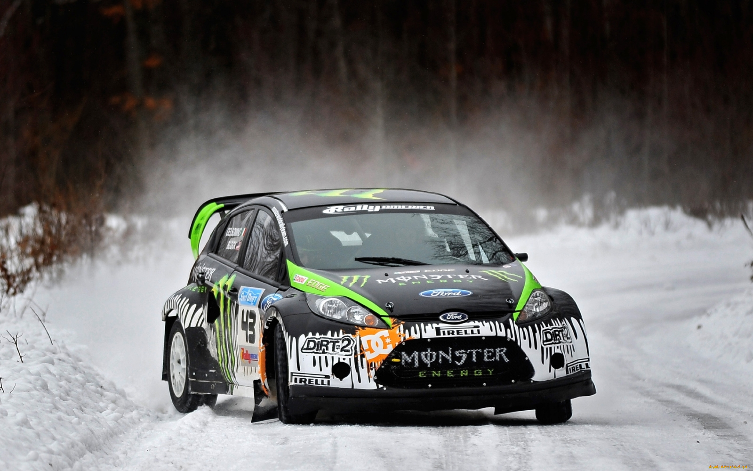 спорт, авторалли, кен, блок, ken, block, ford, fiesta, передок, rally, зима, снег