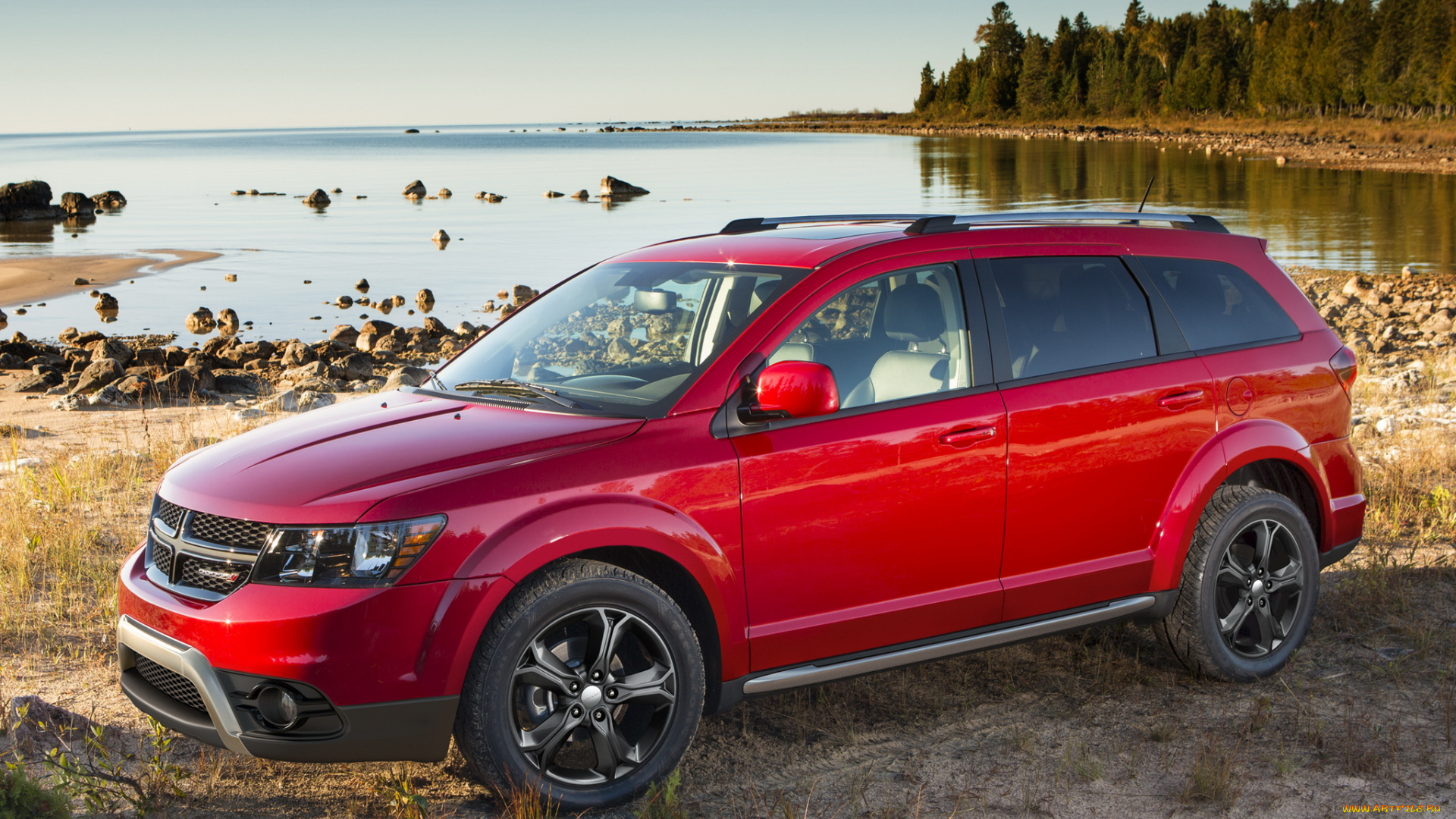 автомобили, dodge, красный, jc, 2014, crossroad, journey