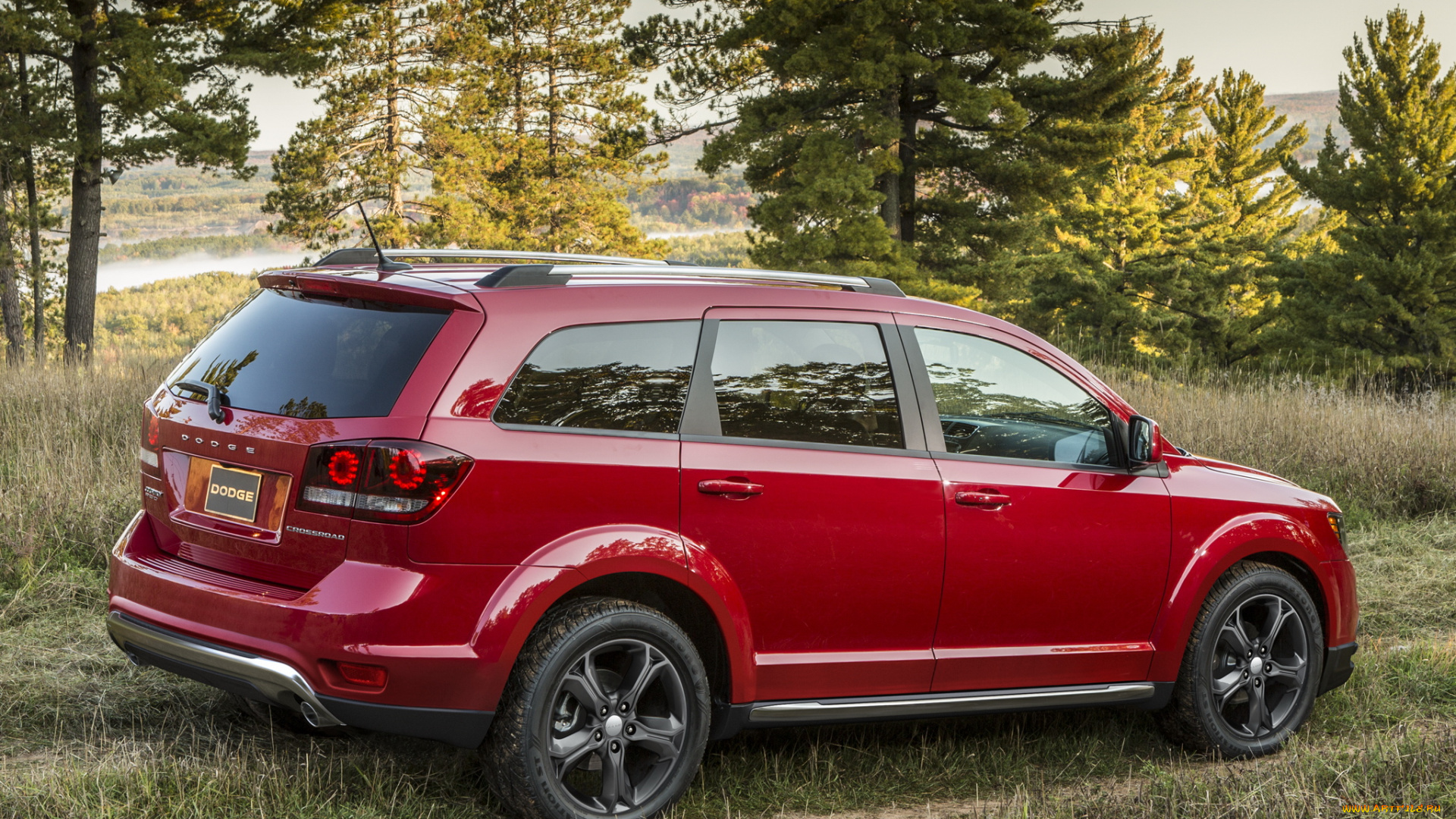 автомобили, dodge, красный, journey, 2014, jc, crossroad