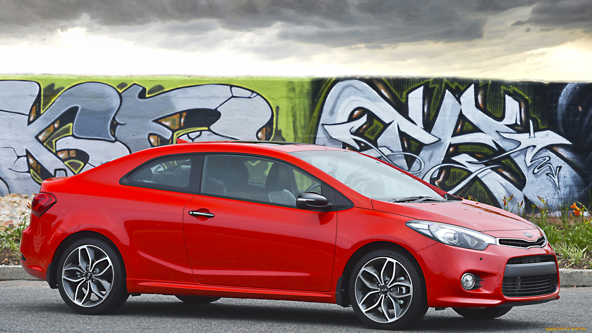 автомобили, kia, koup, cerato, красный, 2014, za-spec