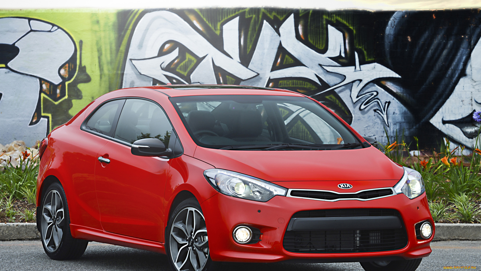 автомобили, kia, za-spec, koup, красный, cerato, 2014