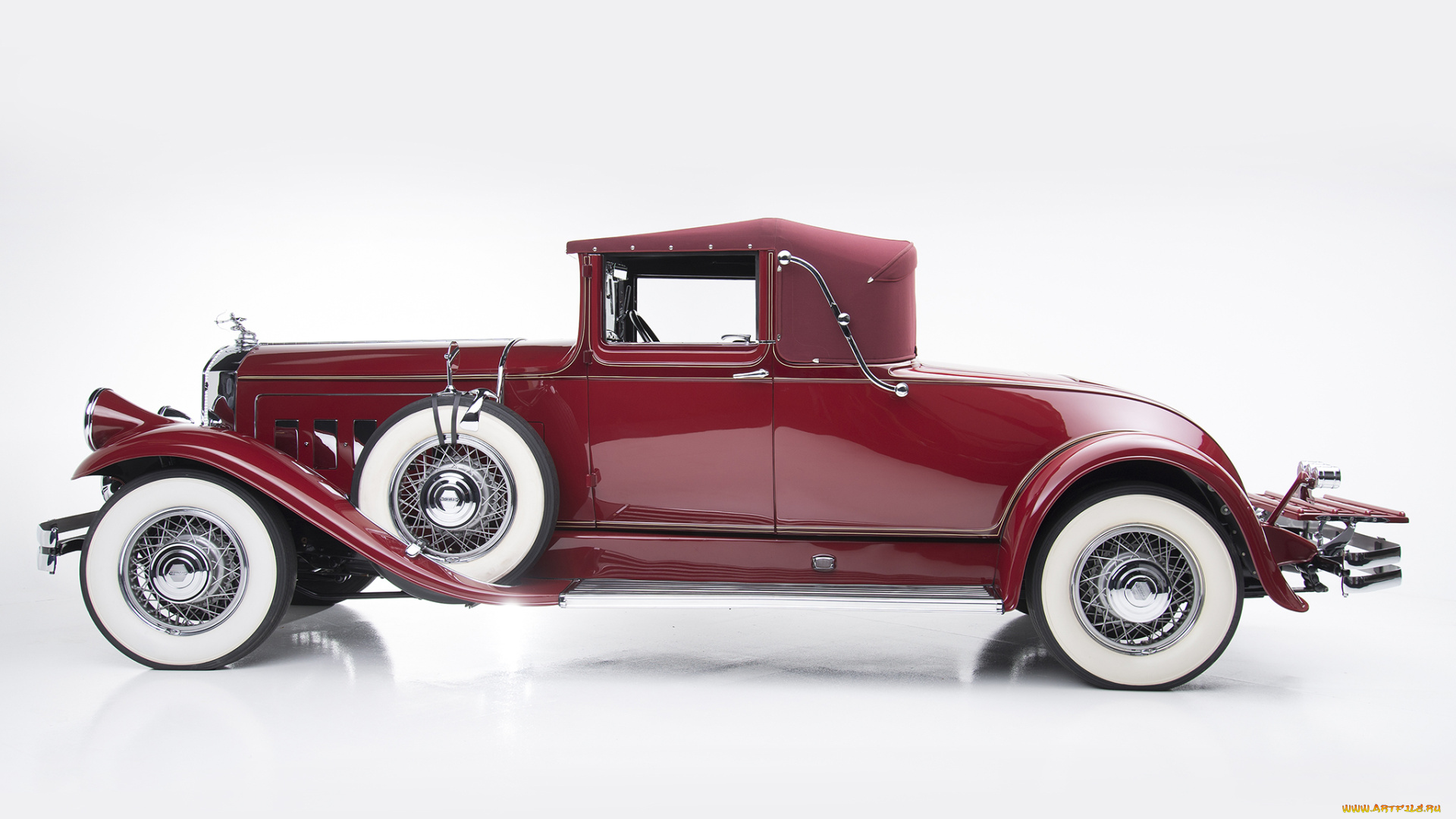 автомобили, классика, pierce-arrow, красный, 1930, coupe, convertible, model, a