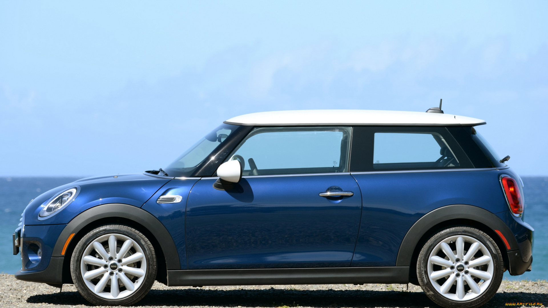 автомобили, mini, синий, us-spec, 2014, f56, cooper