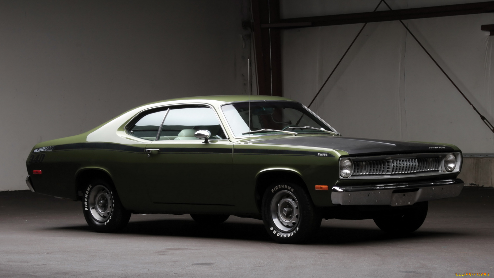 автомобили, plymouth, зеленый, 1971, vs29, duster, 340