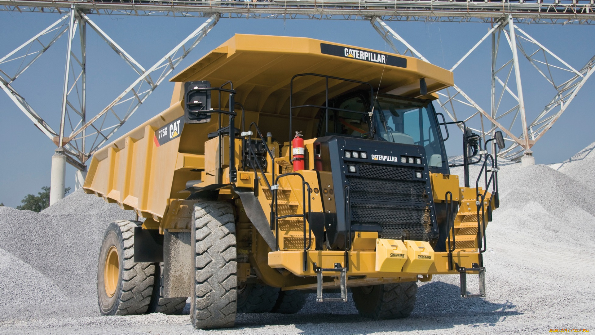 caterpillar, 775g, dumper, техника, строительная, техника, самосвал, тяжелый, карьерный