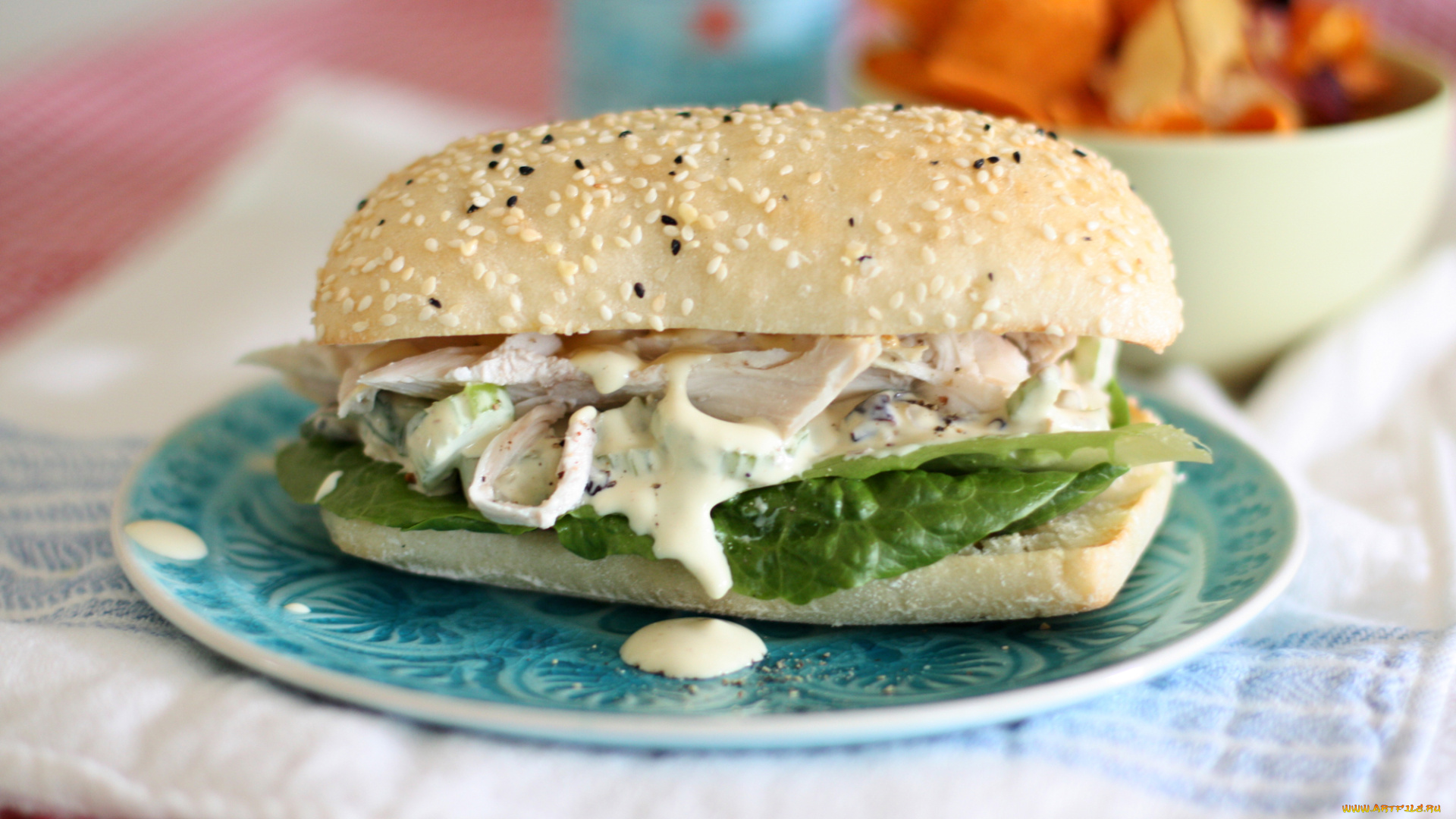 еда, бутерброды, , гамбургеры, , канапе, сэндвич, сушеная, клюква, салат, грецкий, орех, куриное, филе