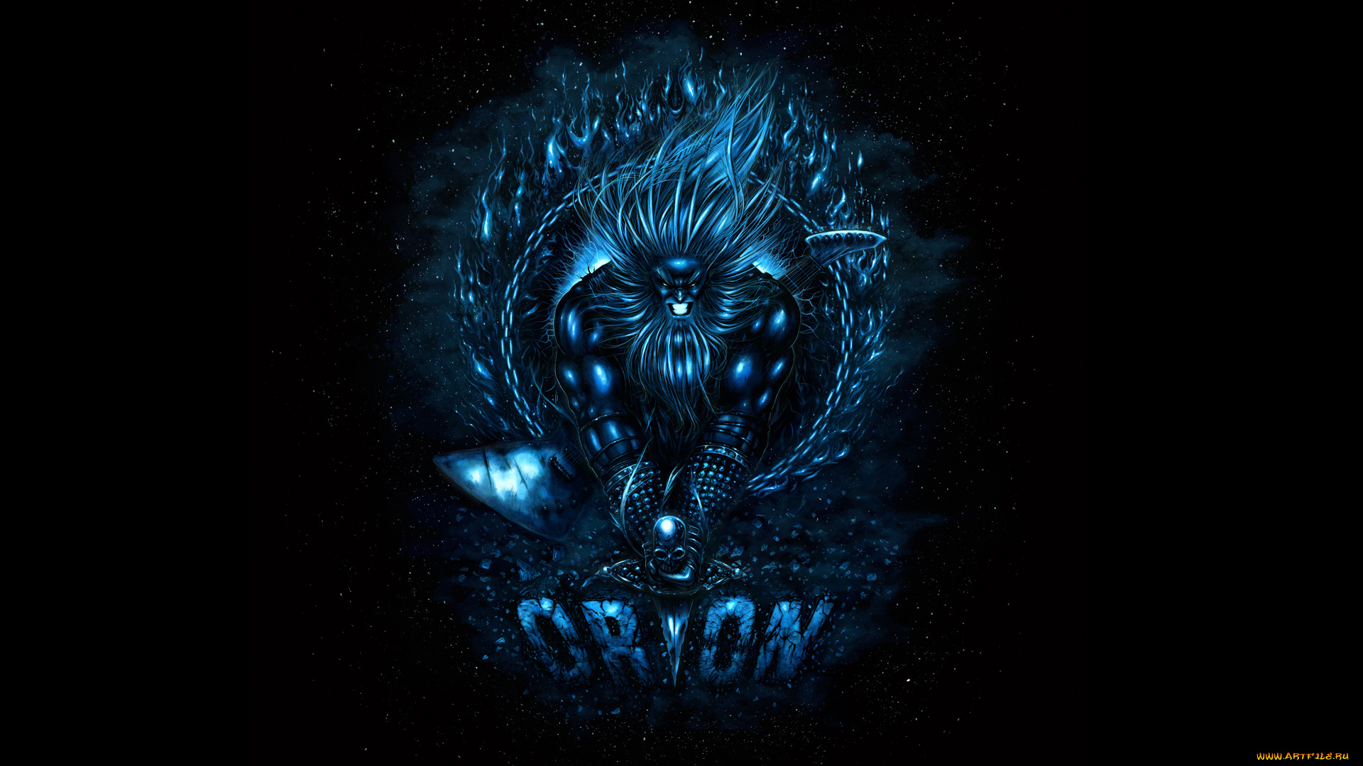 orion, рисованные, минимализм, метал, гитара, оружие, череп