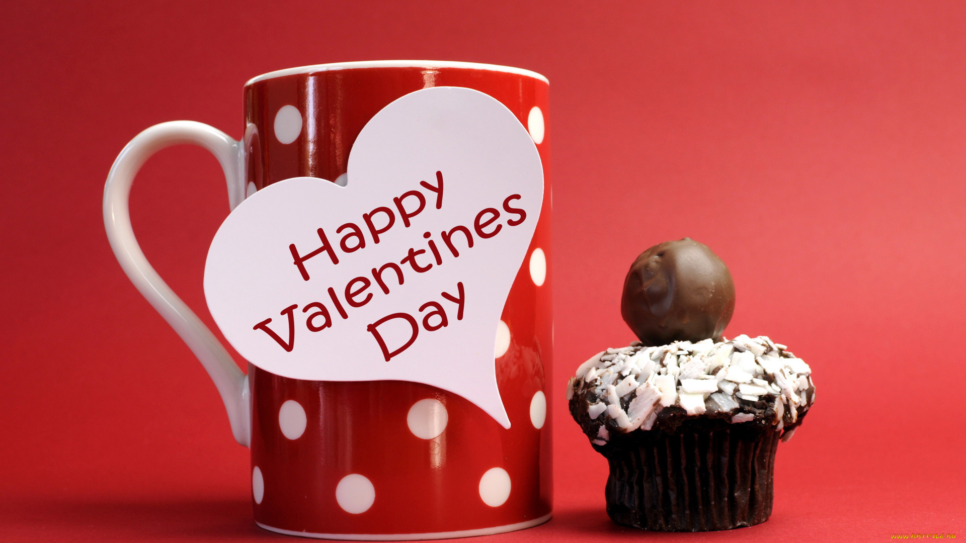 праздничные, день, святого, валентина, , сердечки, , любовь, кружка, капкейк, сердечко, надпись