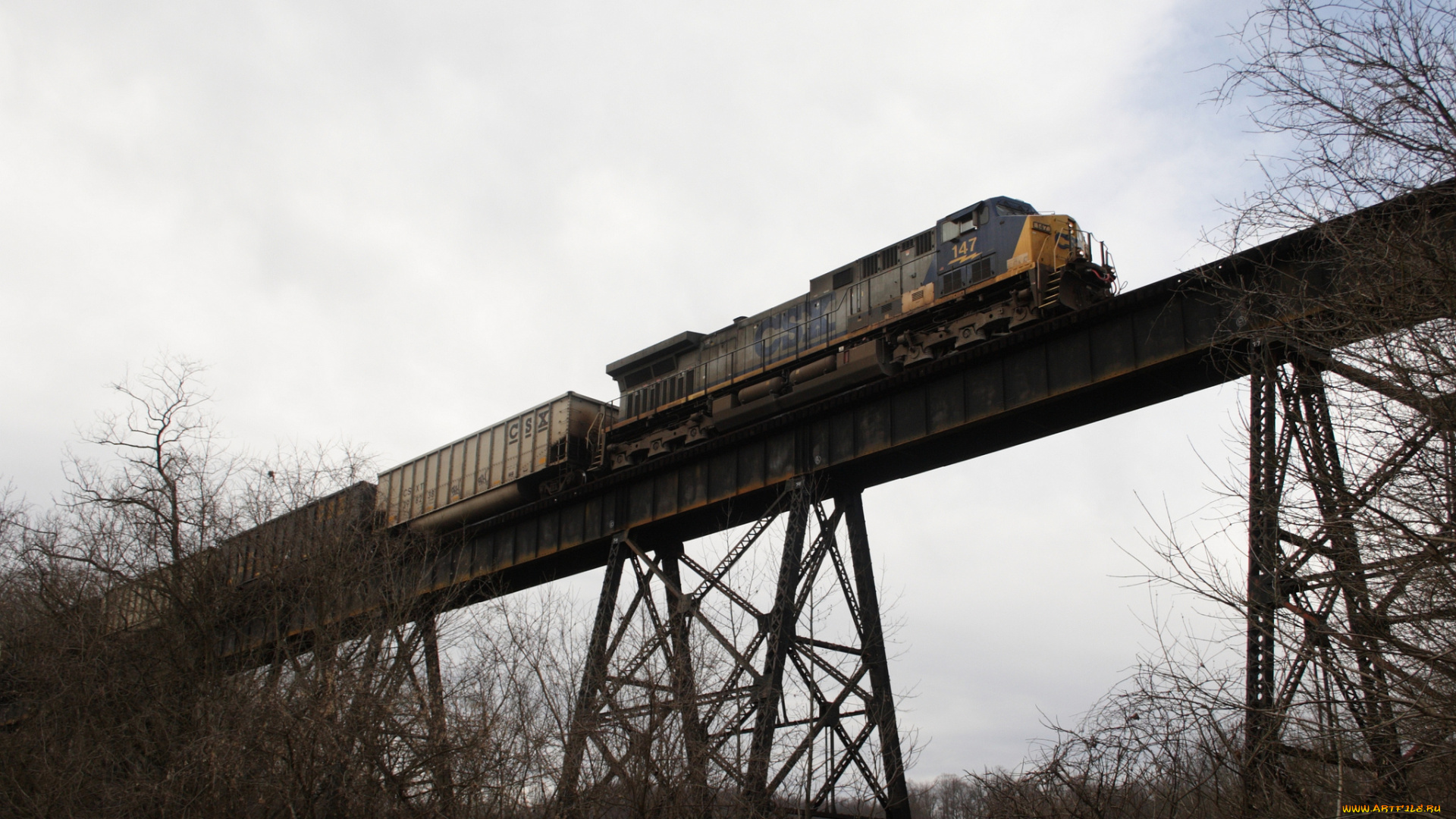 техника, поезда, локомотив, рельсы, состав