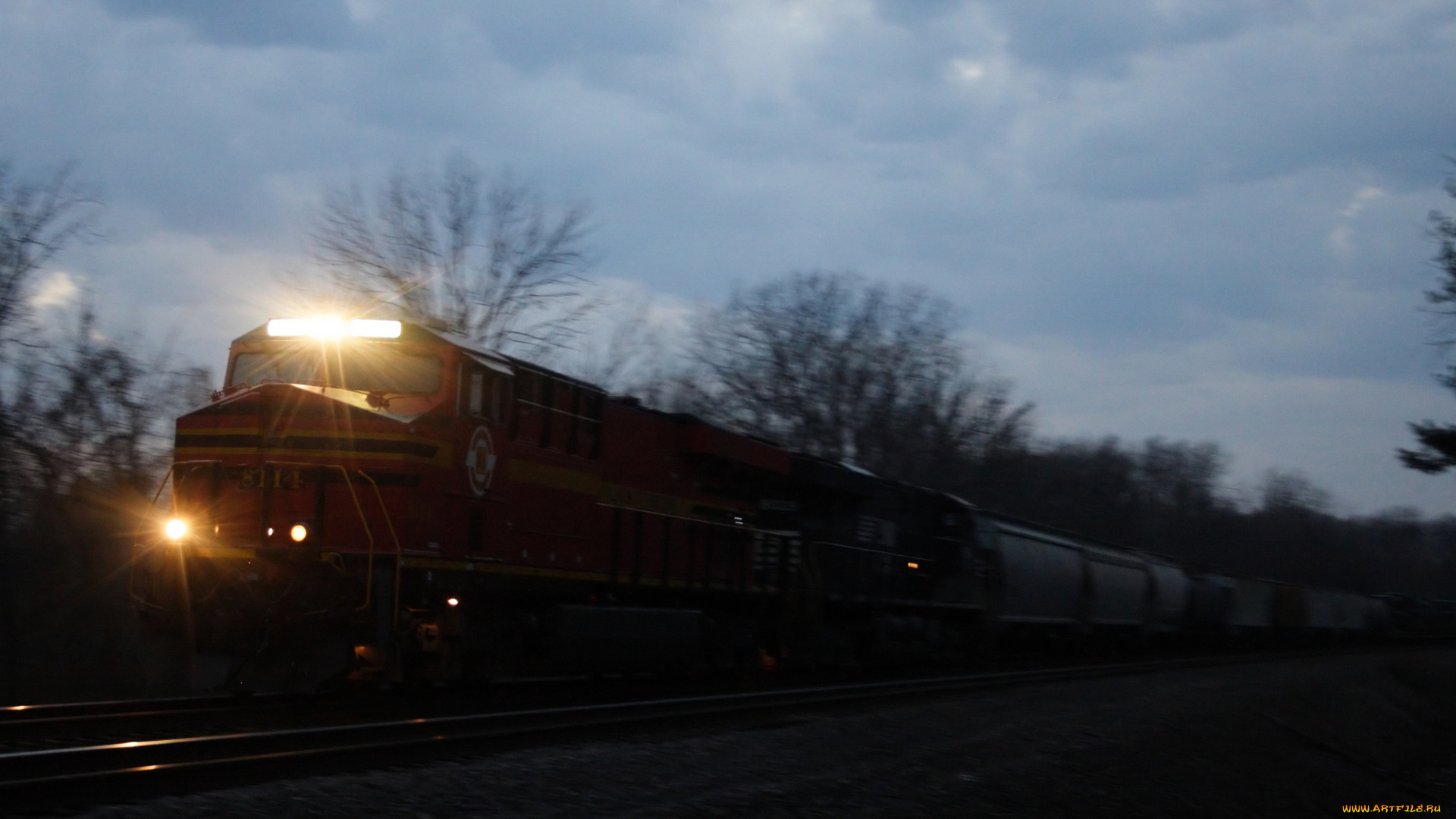 техника, поезда, локомотив, рельсы, состав