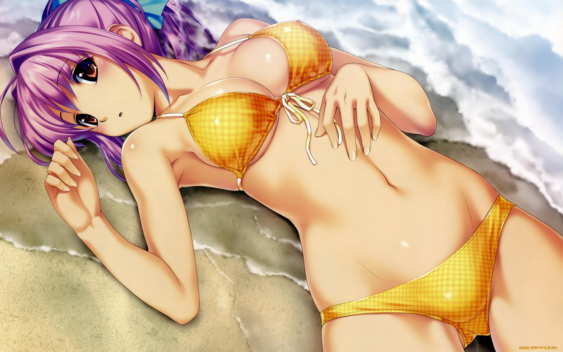 аниме, *unknown, , другое, девушка, пляж