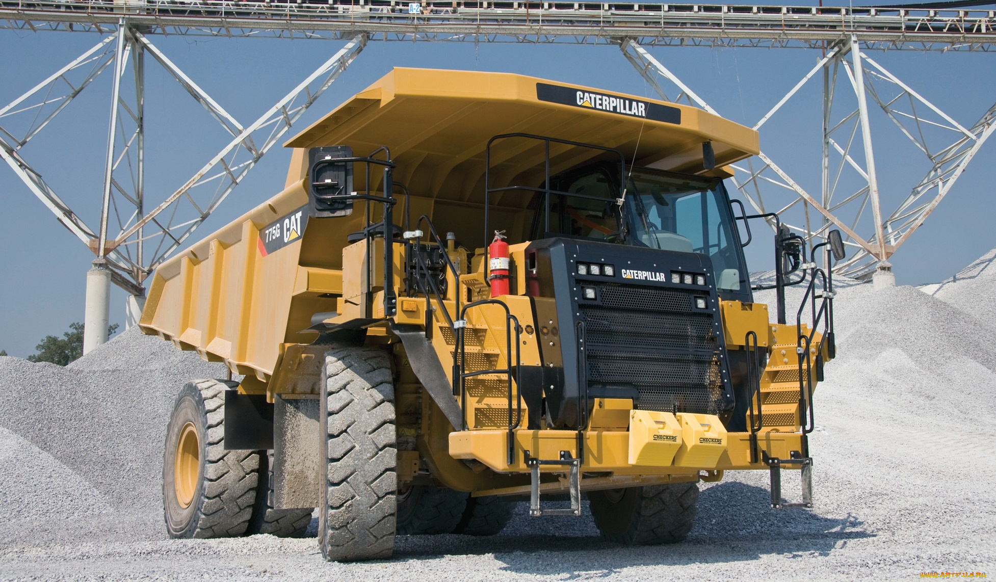 caterpillar, 775g, dumper, техника, строительная, техника, самосвал, тяжелый, карьерный