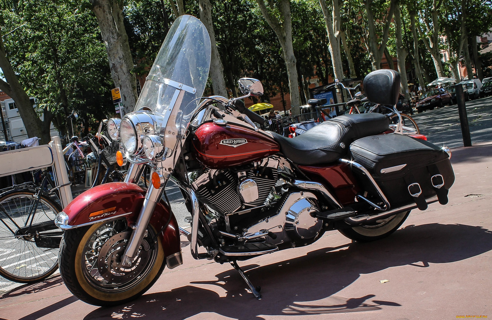 harley-davidson, мотоциклы, улица, байк