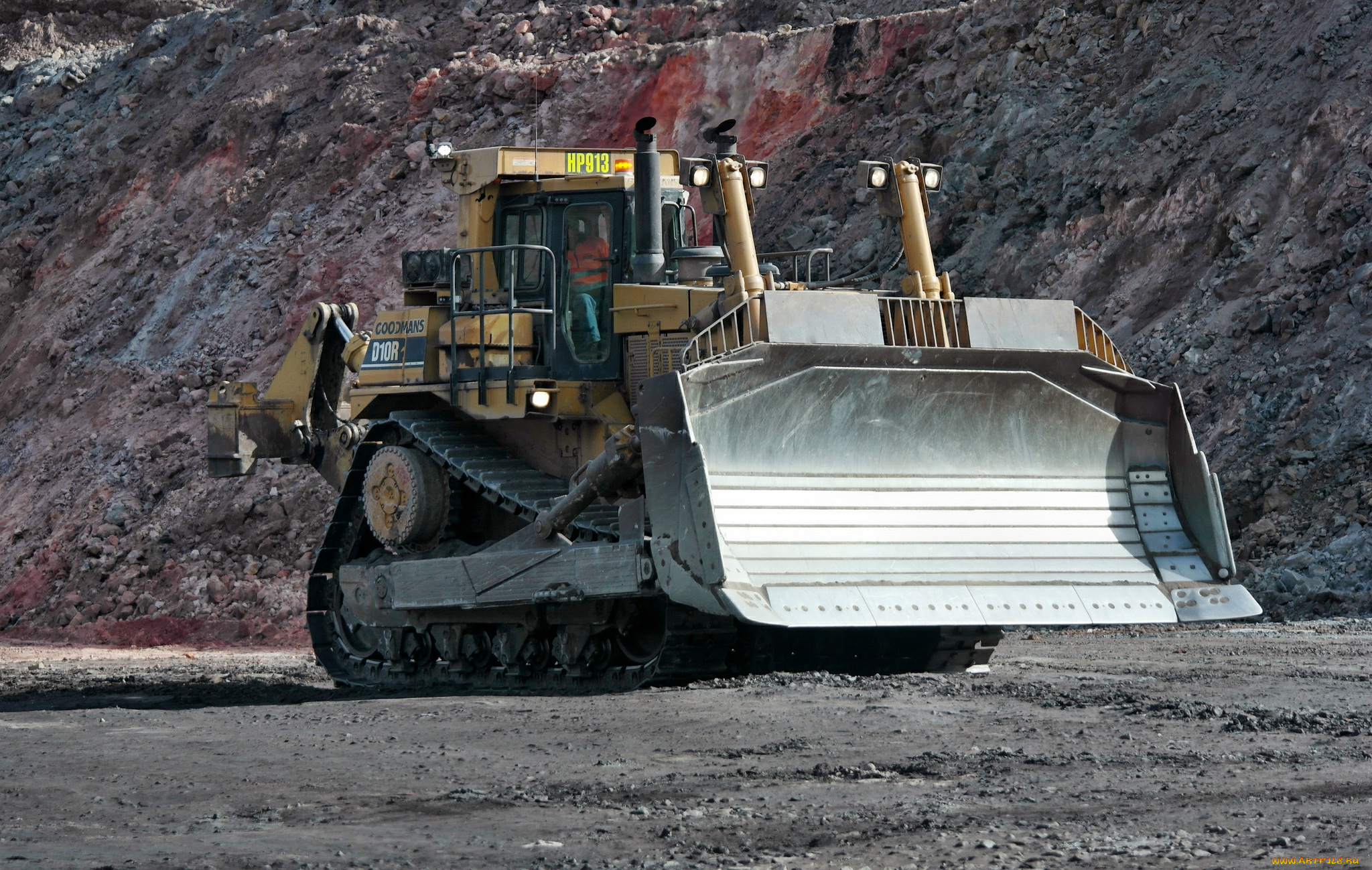 goodmans, d10r, stochton, техника, бульдозеры, на, гусенецах, бульдозер, ковш, мощь