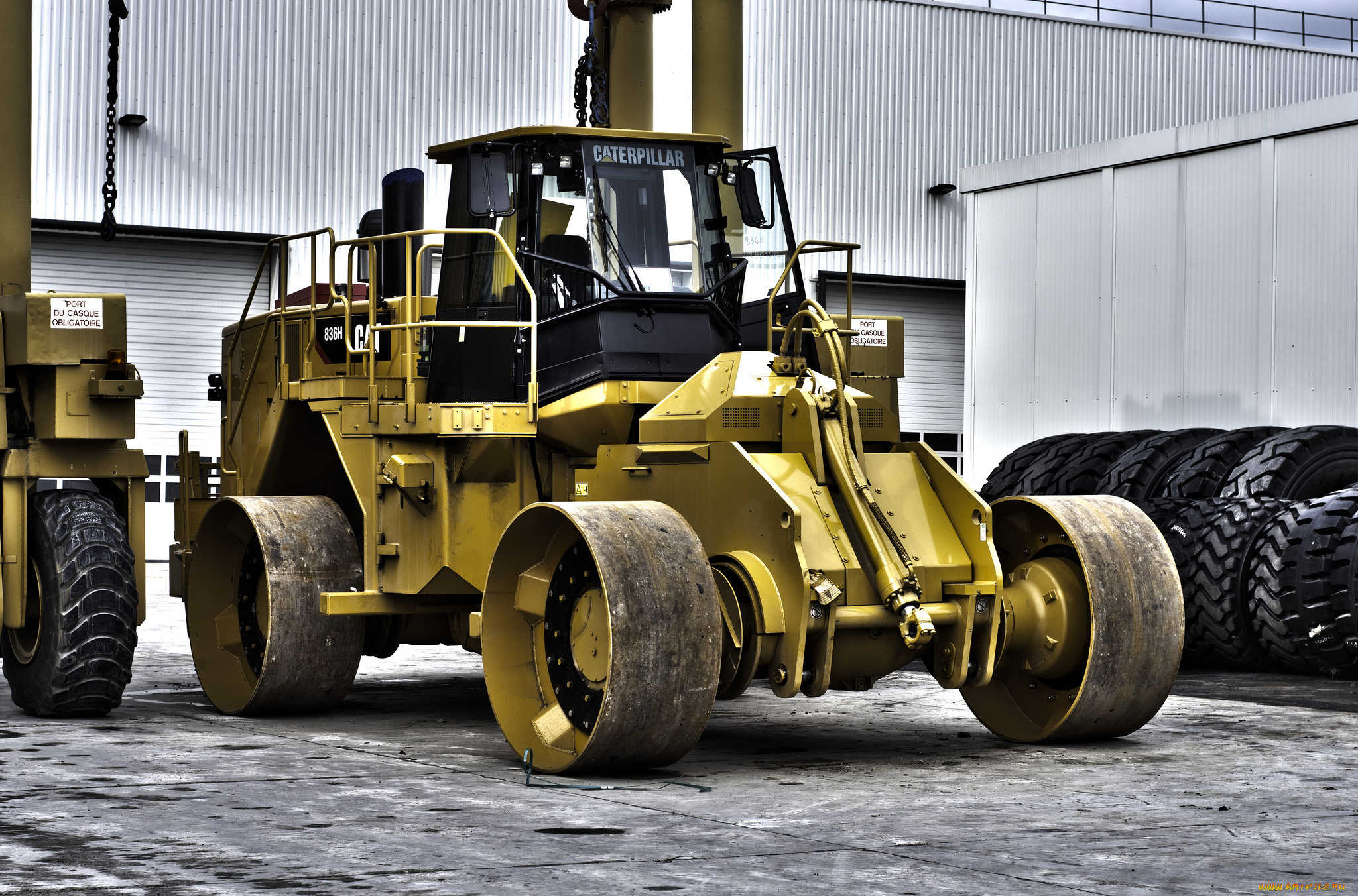 техника, тракторы, площадка, агрегат