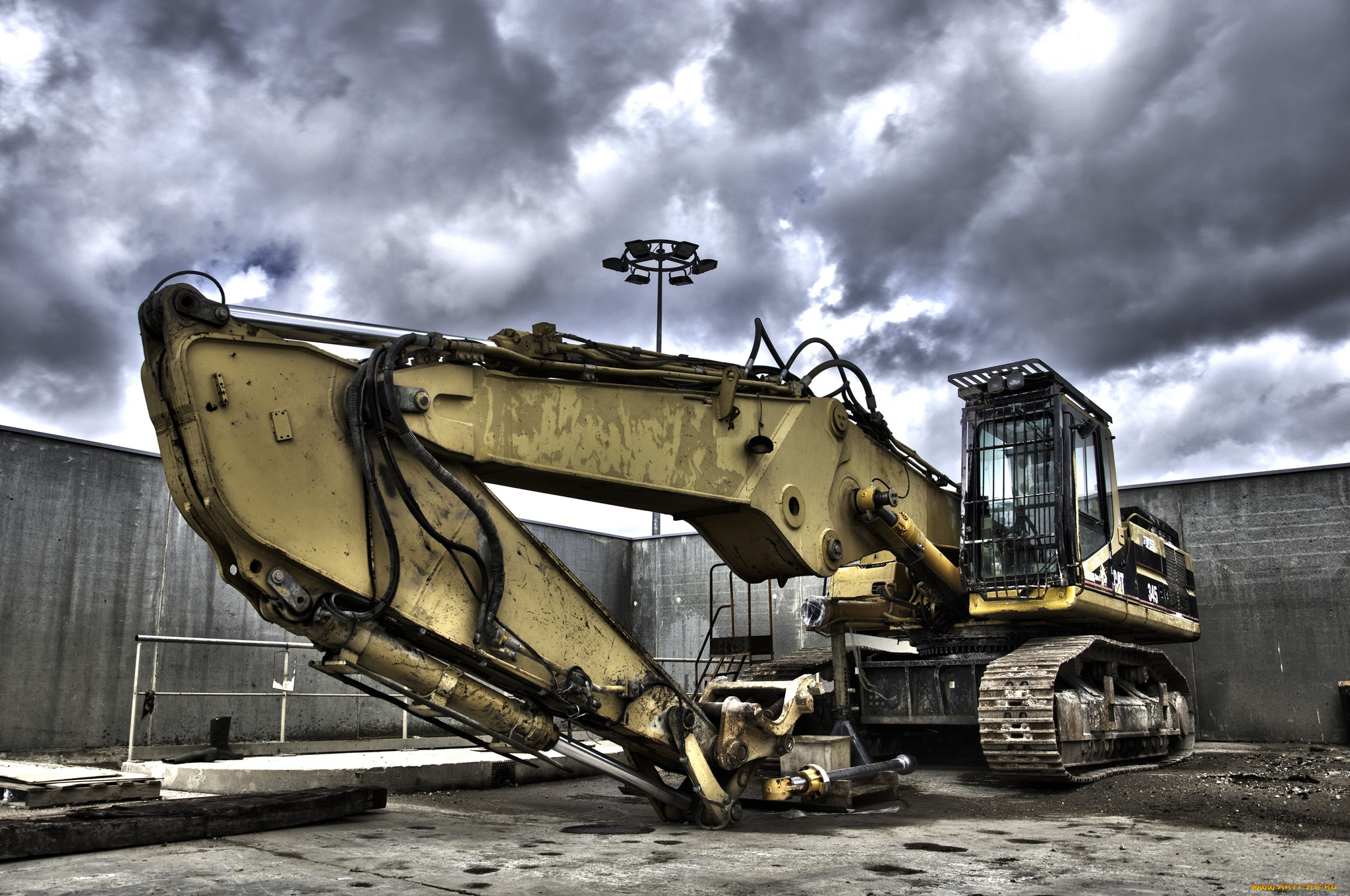 техника, экскаваторы, стрела, экскаватор, площадка