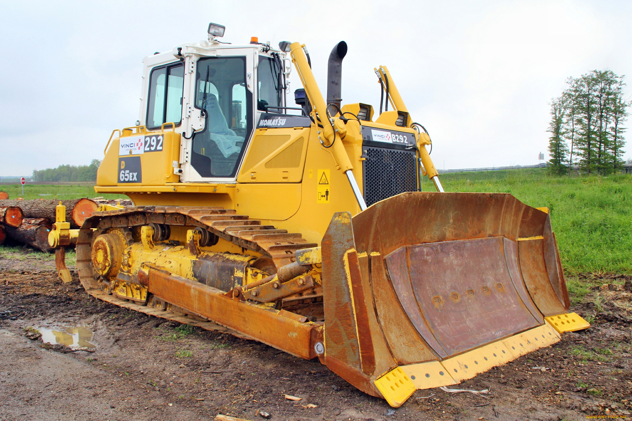 komatsu, d65ex, vinci, техника, бульдозеры, на, гусенецах, бульдозер, ковш, мощь