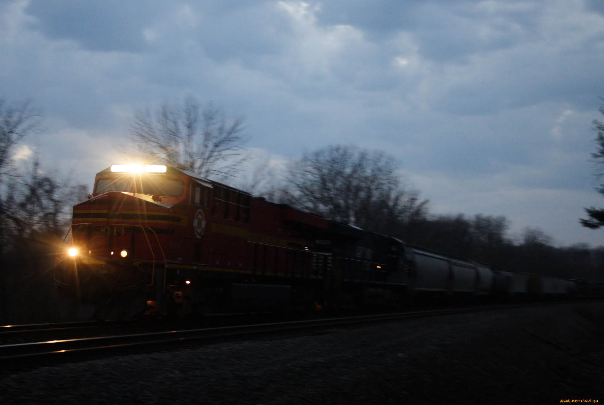 техника, поезда, локомотив, рельсы, состав