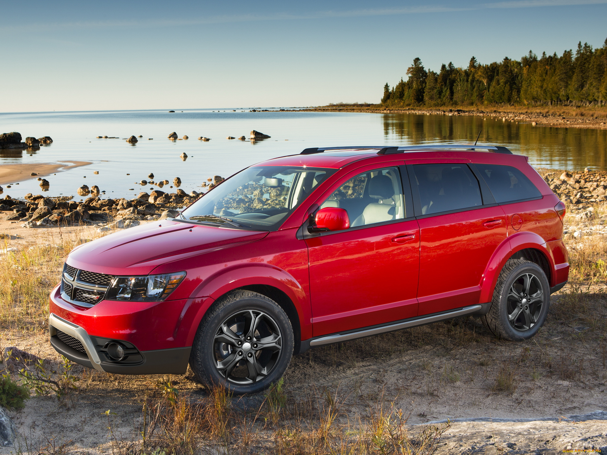 автомобили, dodge, красный, jc, 2014, crossroad, journey