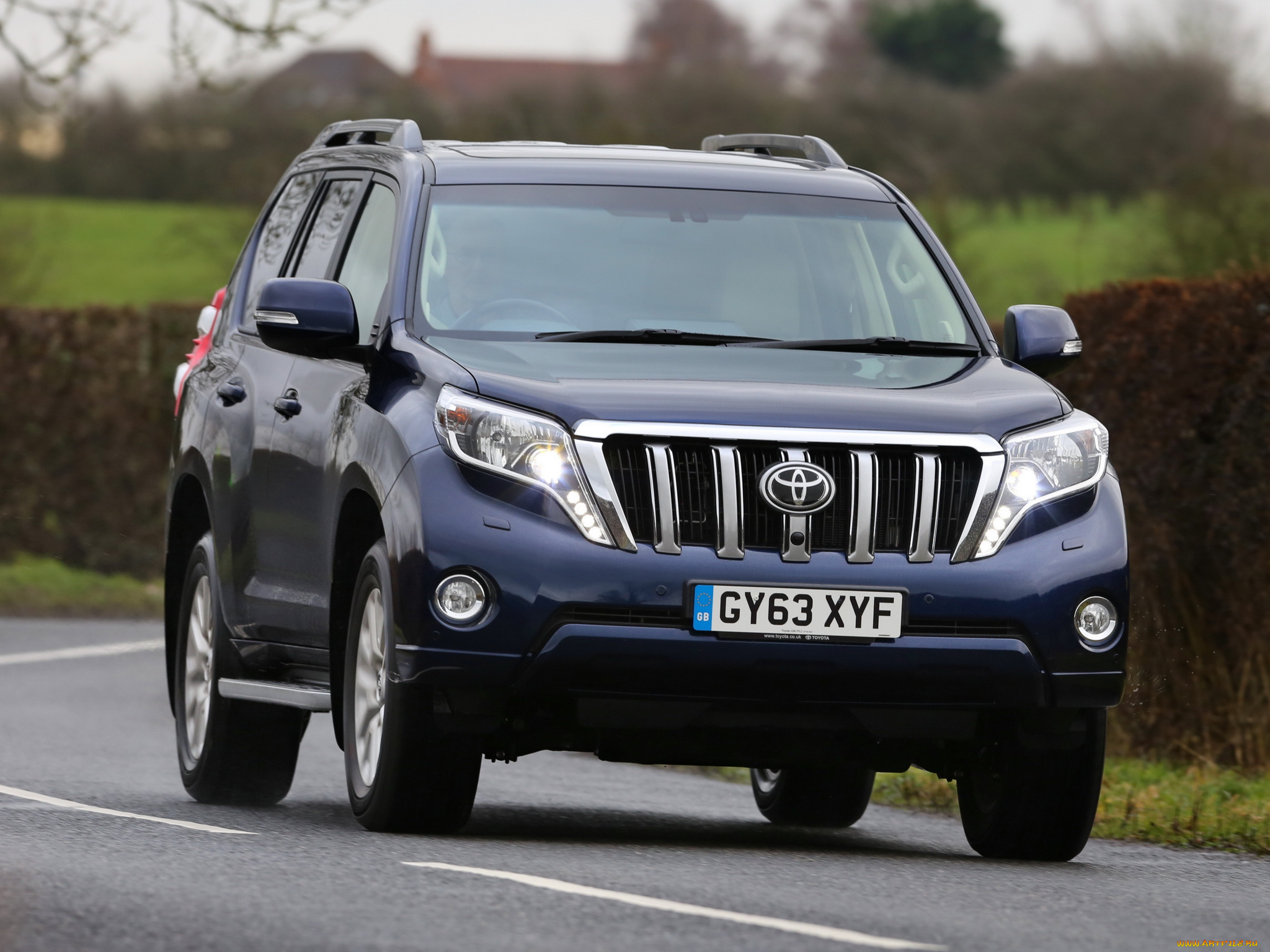 автомобили, toyota, cruiser, land, 2014, синий, 150, uk-spec