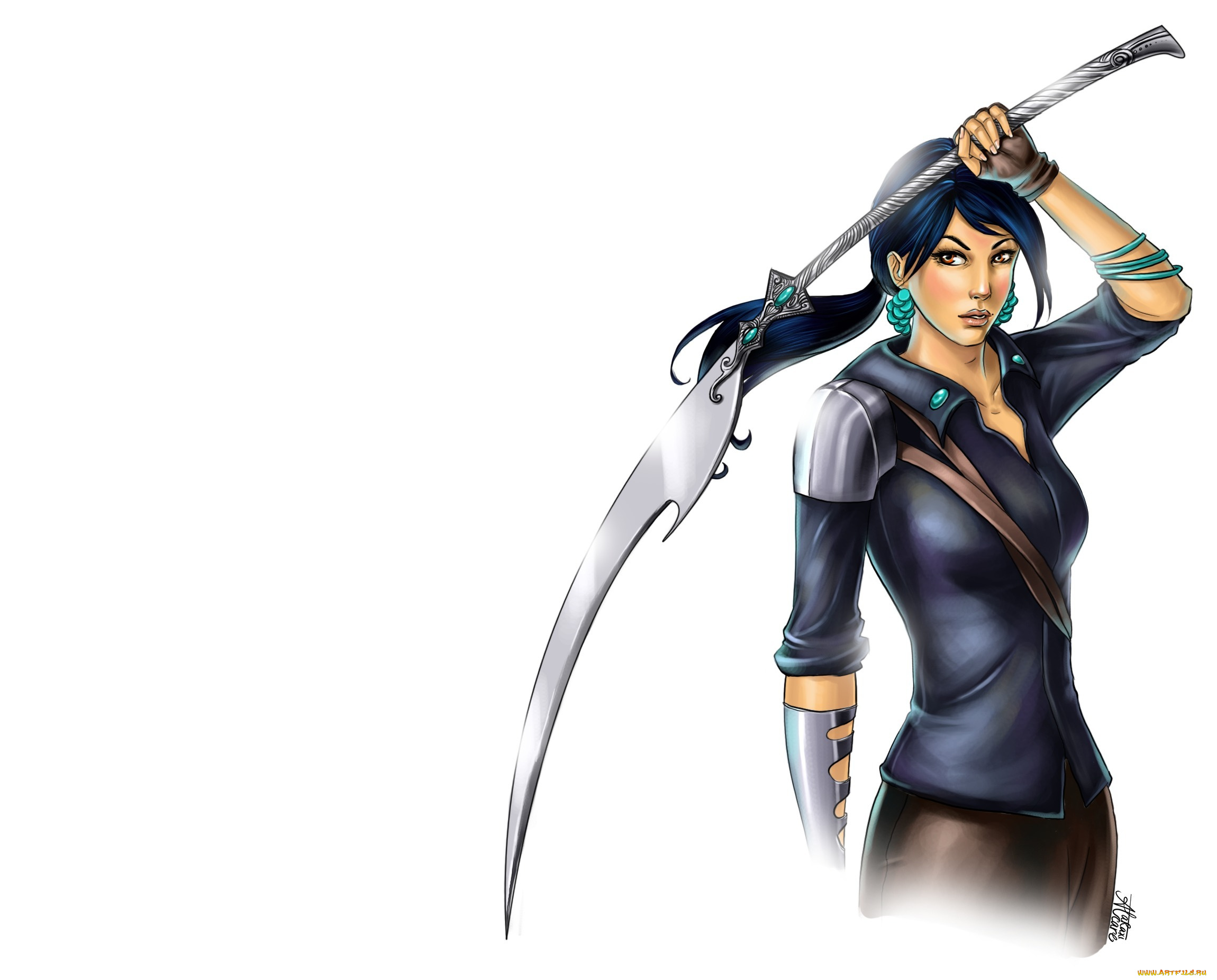 фэнтези, девушки, девушка, меч, воин