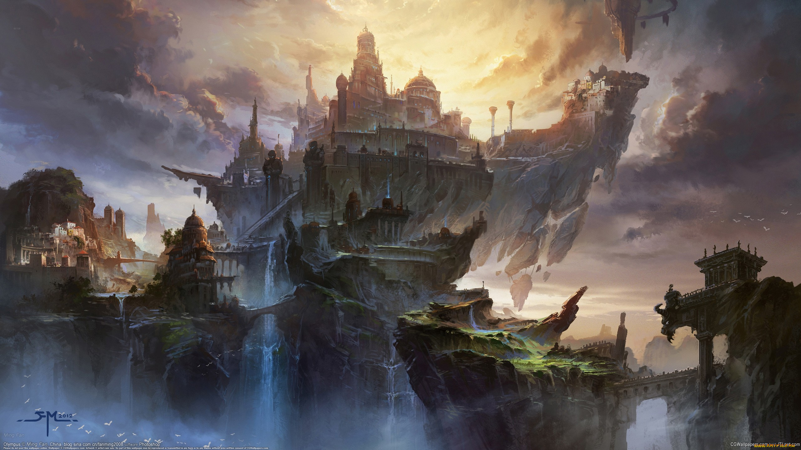 ming, fan, фэнтези, иные, миры, , иные, времена, ming, fan, олимп, город, скала