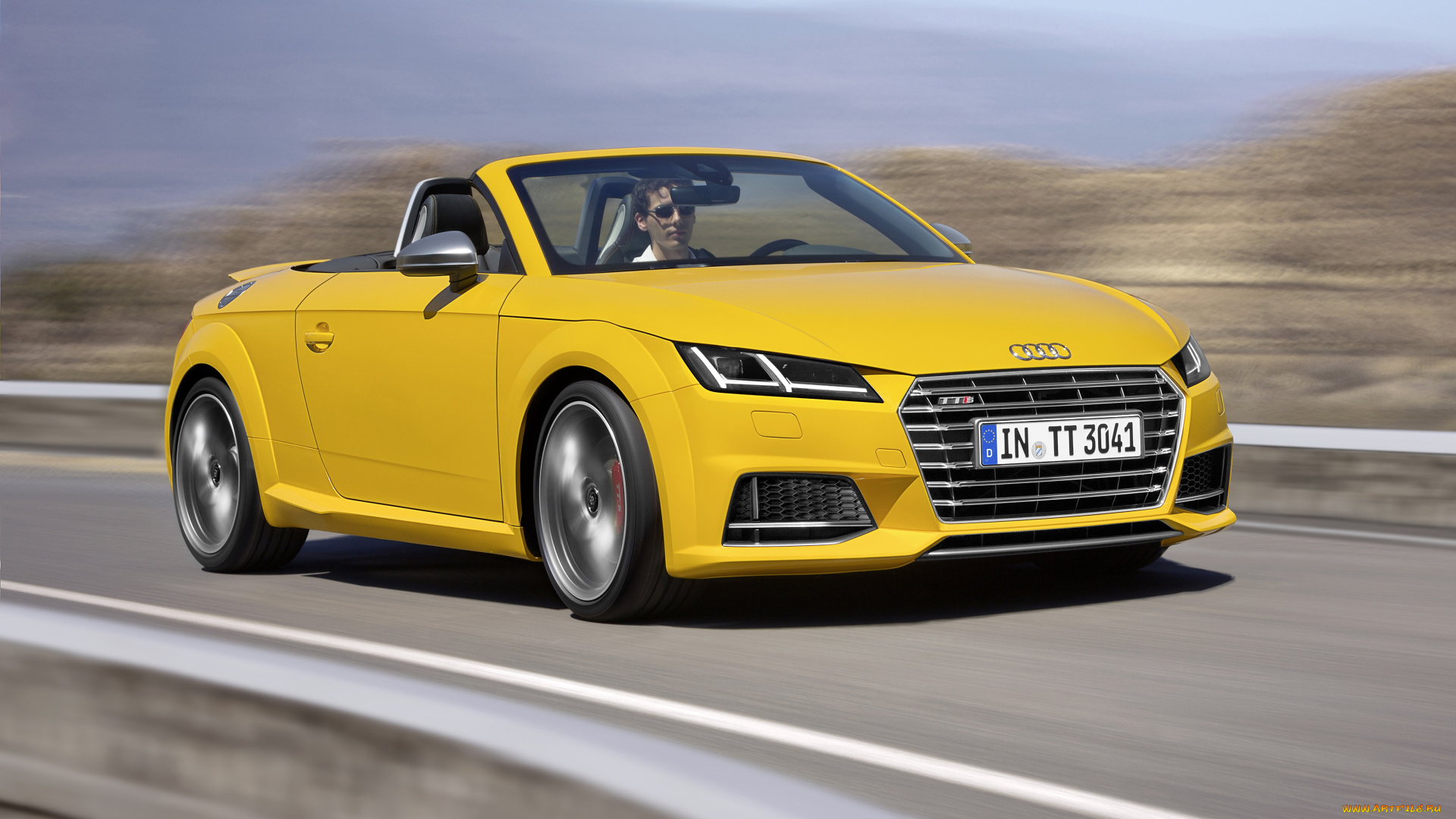 автомобили, audi, желтый, 2014г, 8s, roadster, tts