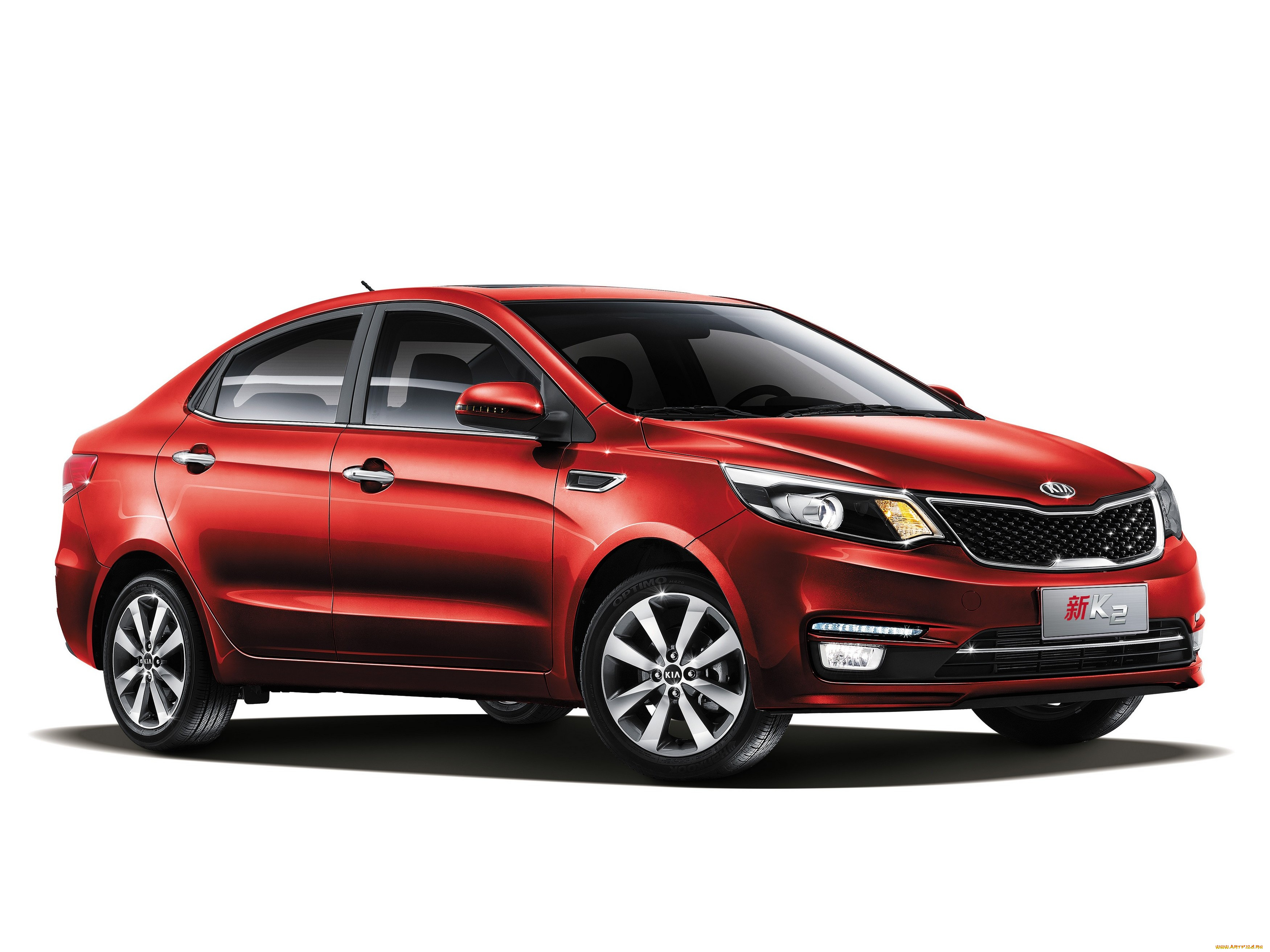 автомобили, kia, красный, 2015г, k2