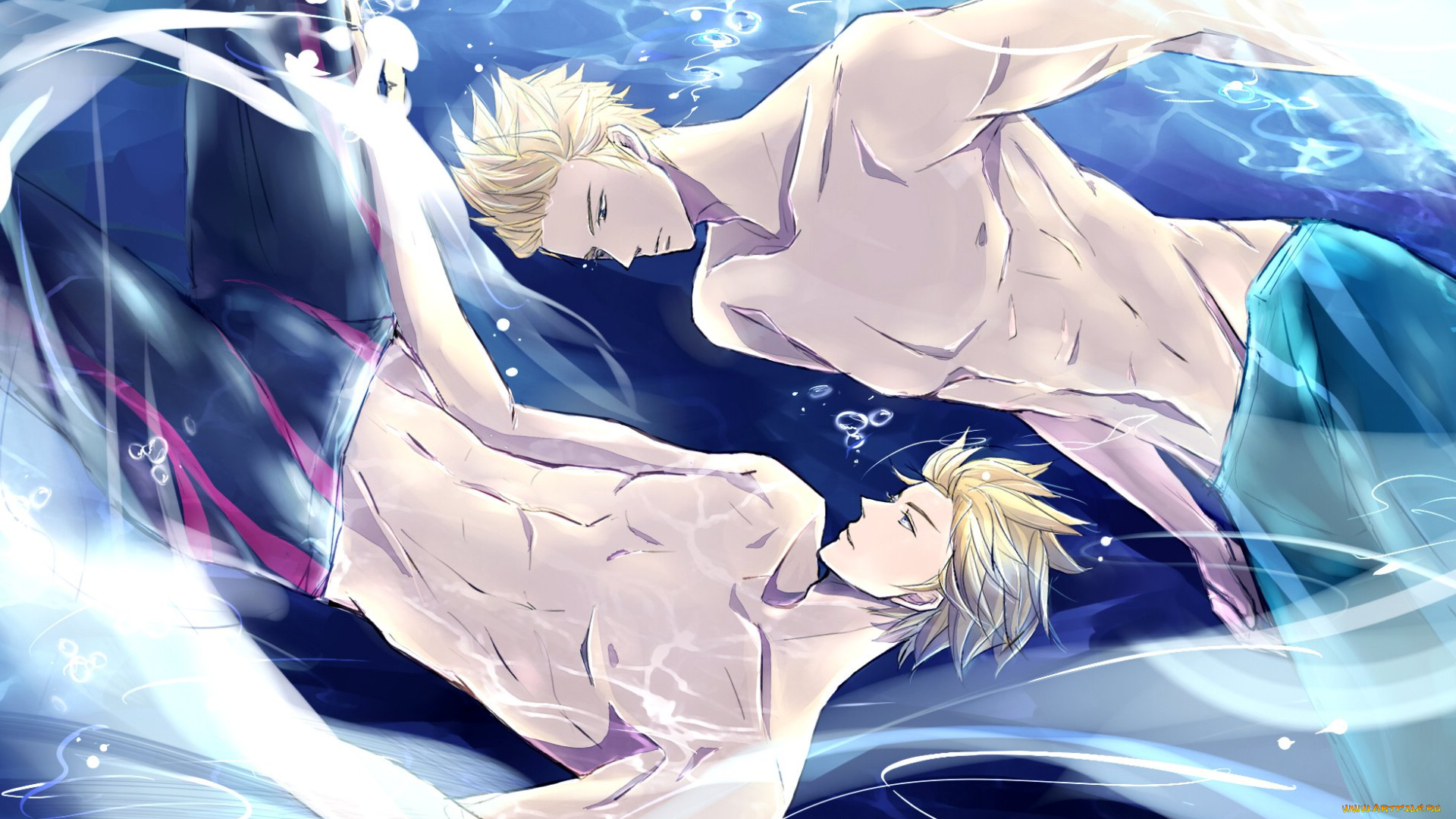 аниме, hetalia, , axis, powers, арт, парни, плавание