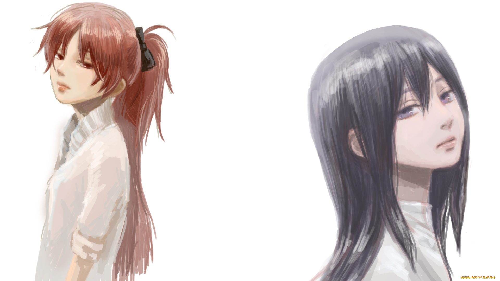 аниме, mahou, shoujo, madoka, magika, akemi, homura, damatte, kue, mahou, shoujo, madoka, magica, sakura, kyouko