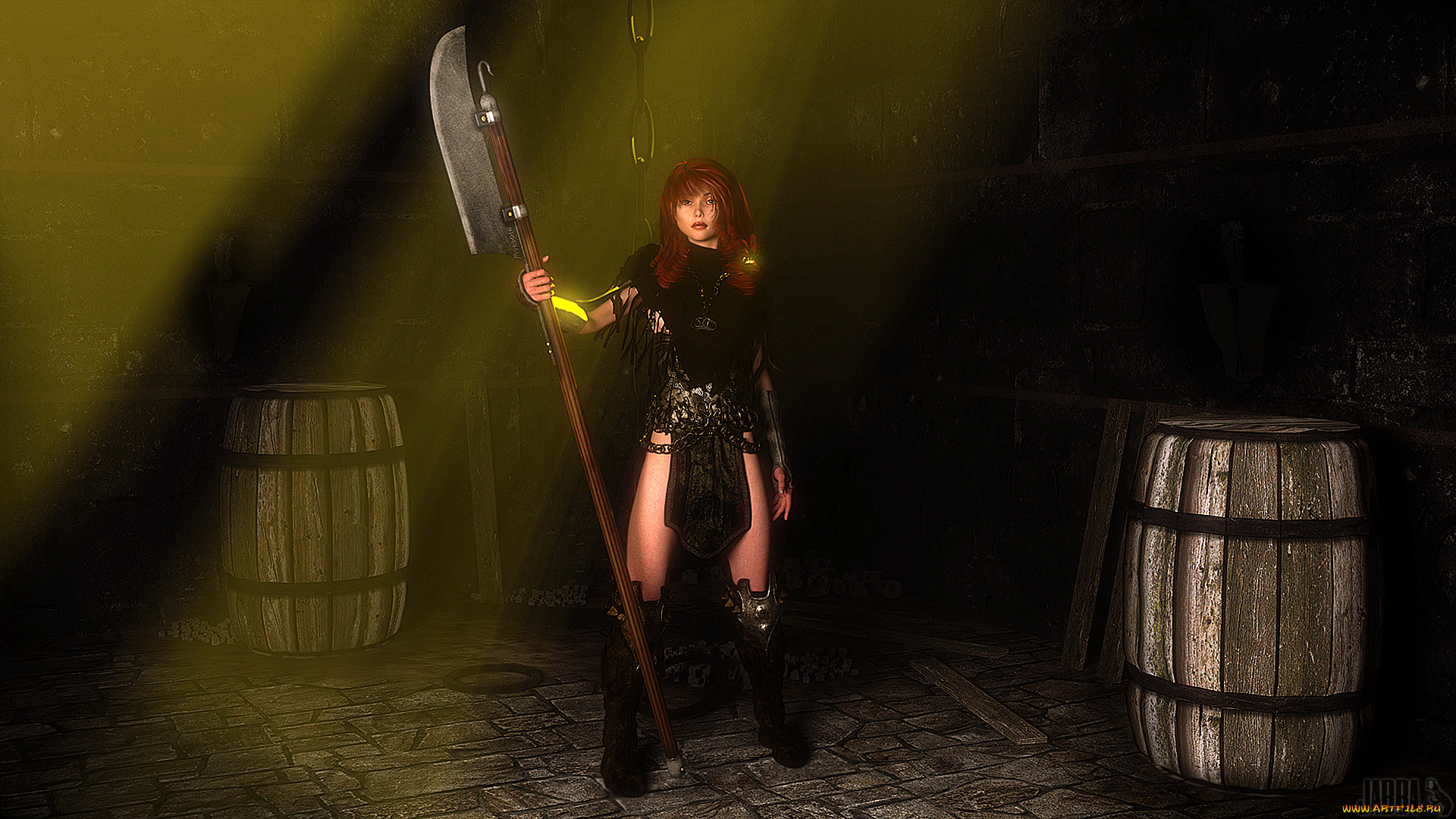 3д, графика, амазонки, , amazon, фон, взгляд, девушка