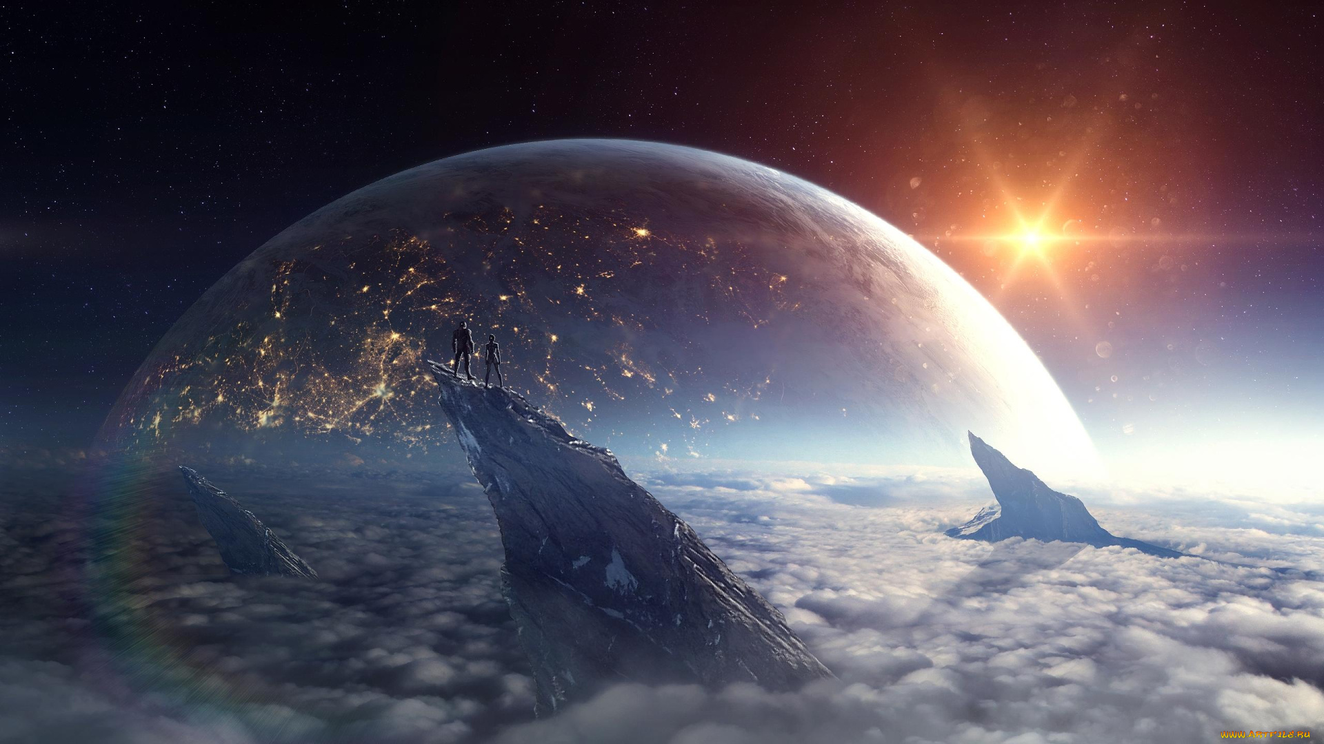 3д, графика, атмосфера, настроение, , atmosphere, , , mood, , поверхность, планеты, горы