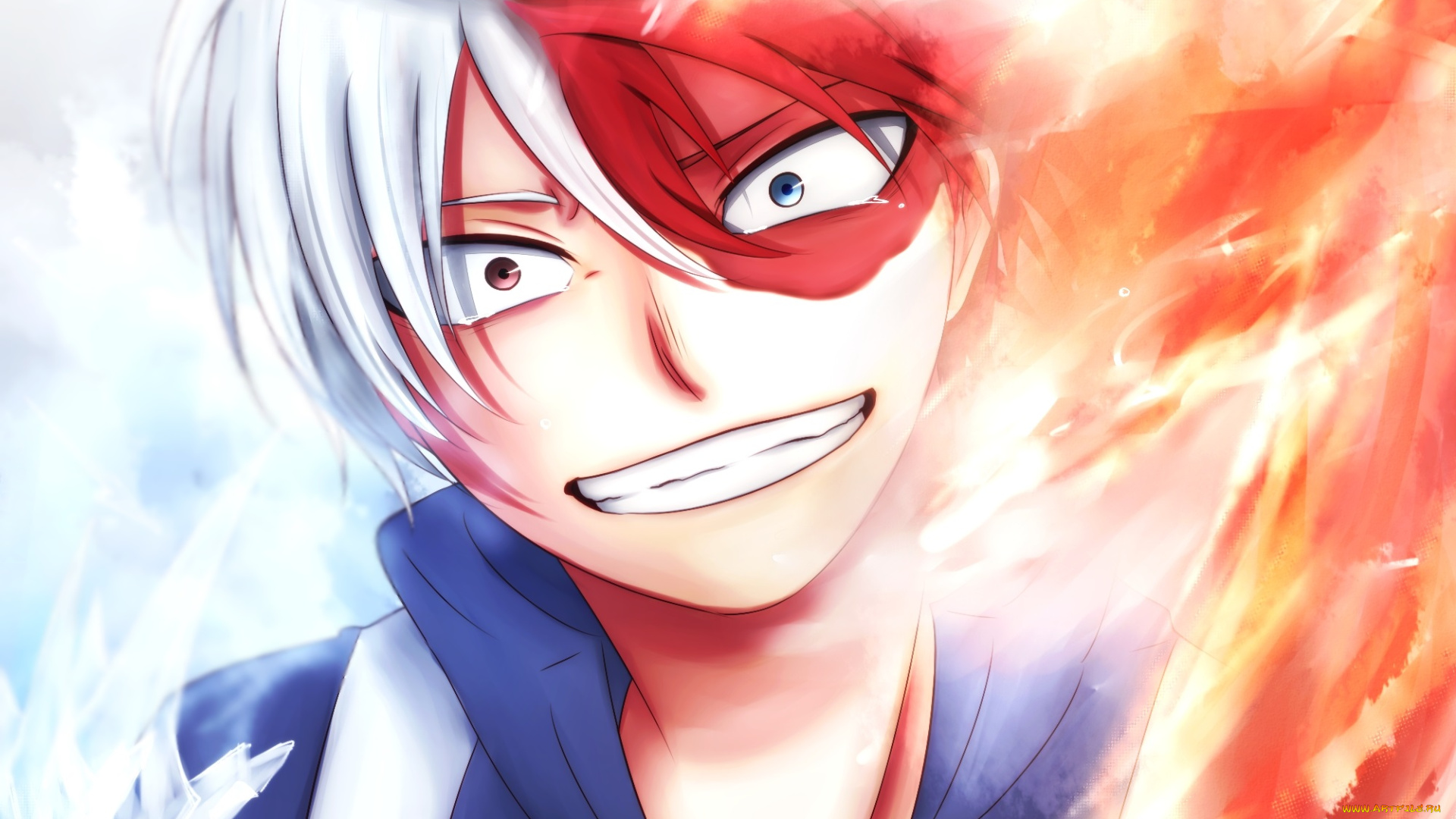 аниме, boku, no, hero, academia, todoroki, shouto
