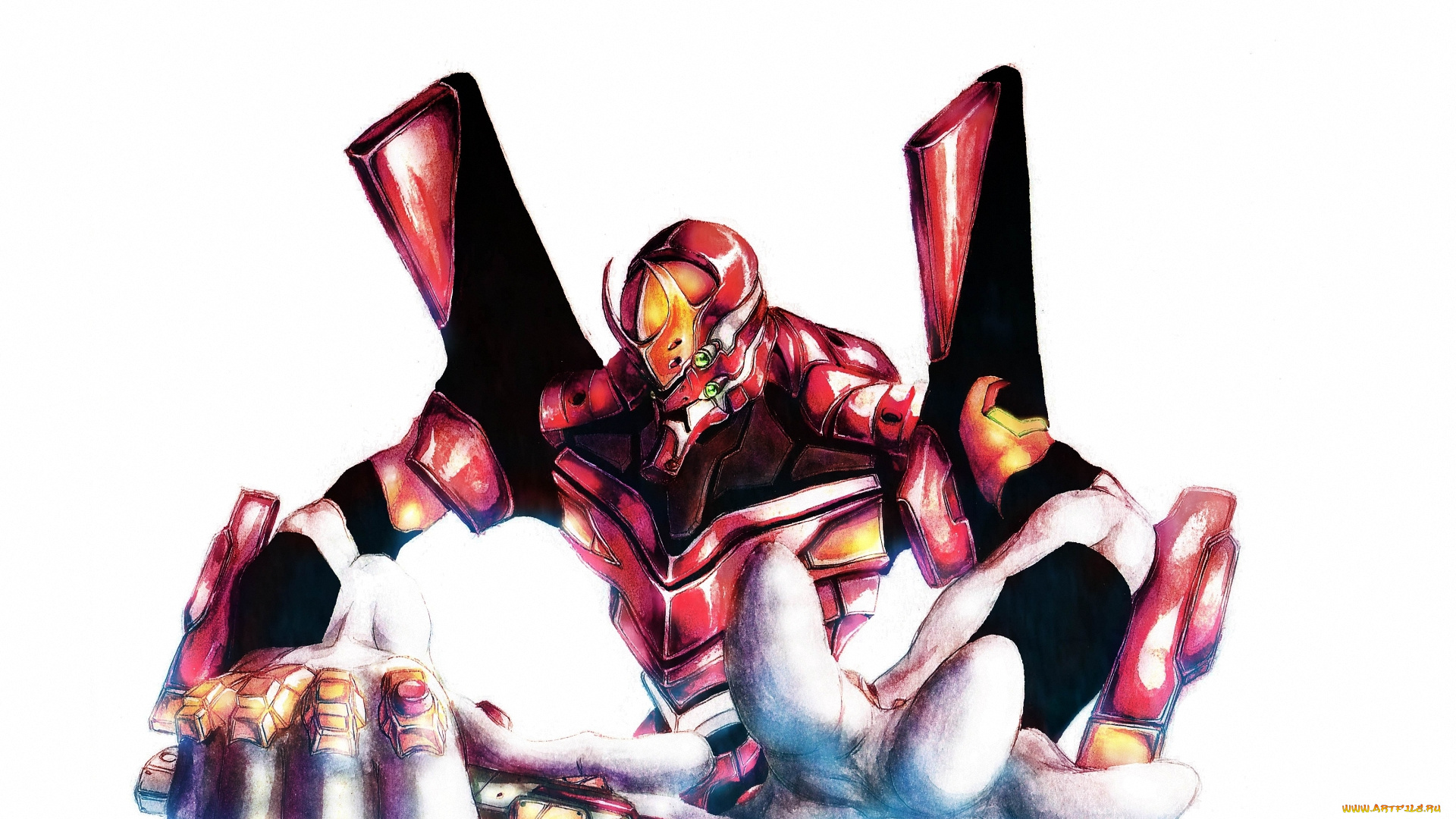 аниме, evangelion, нож, оружие, робот, меха, eva