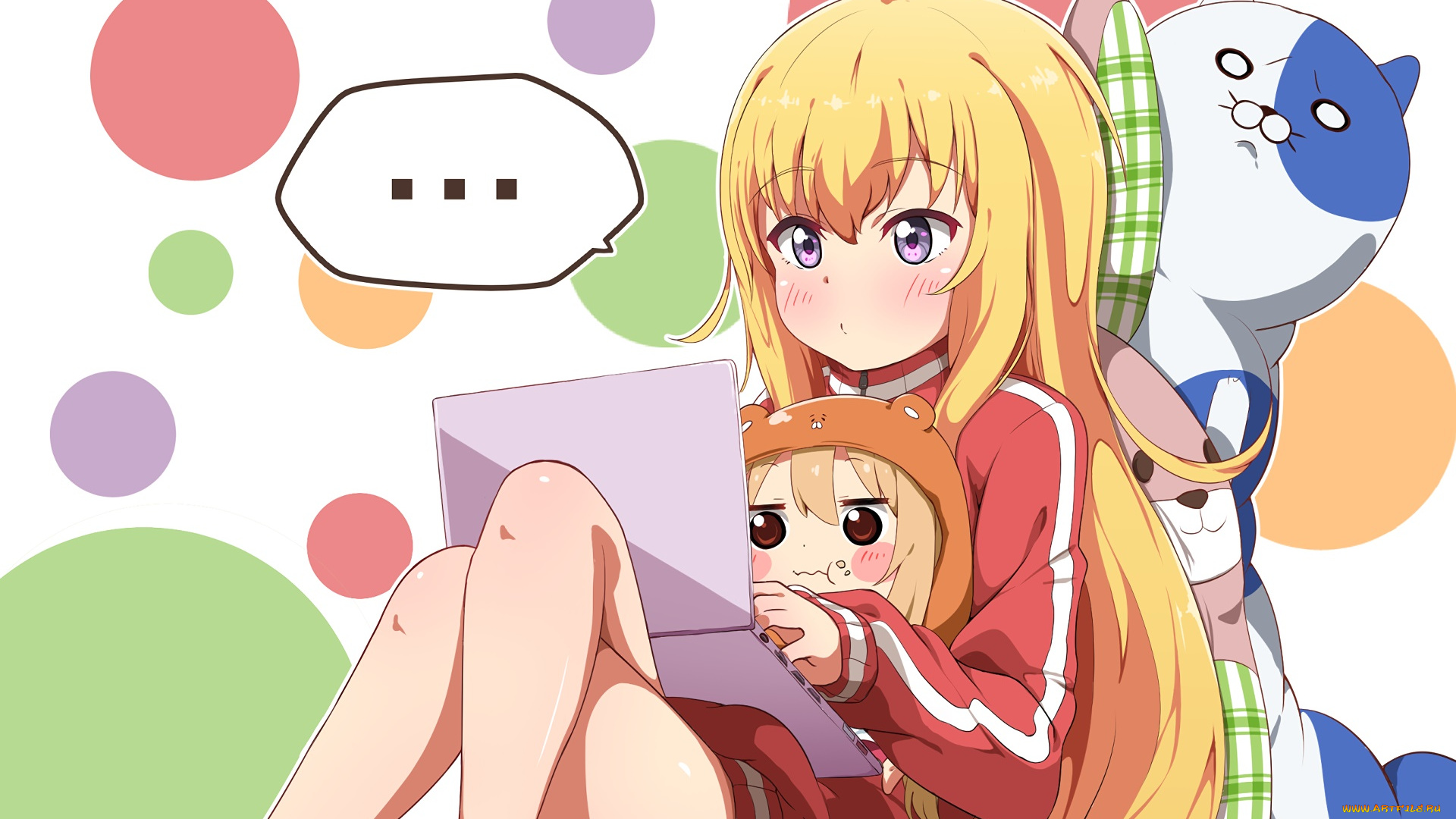 аниме, gabriel, dropout, фон, девушка, взгляд