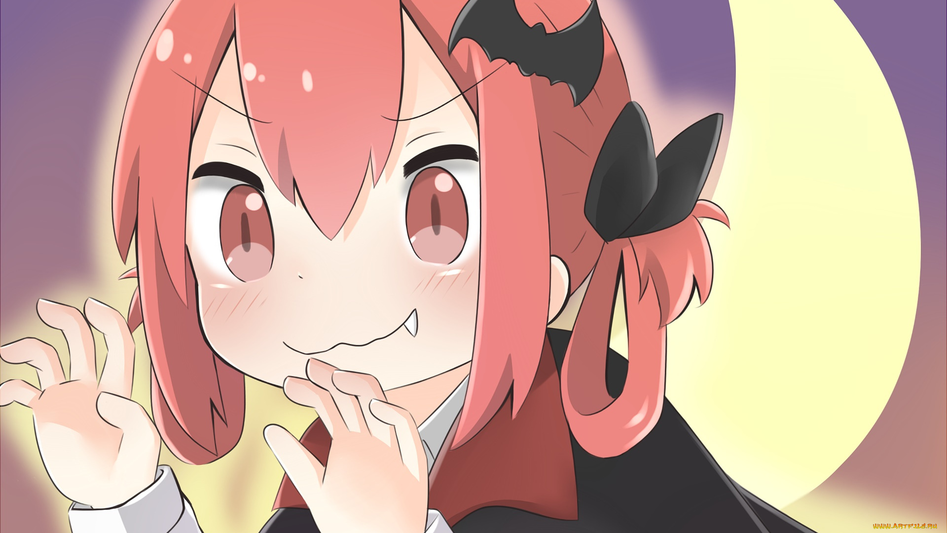 аниме, gabriel, dropout, взгляд, девушка, фон