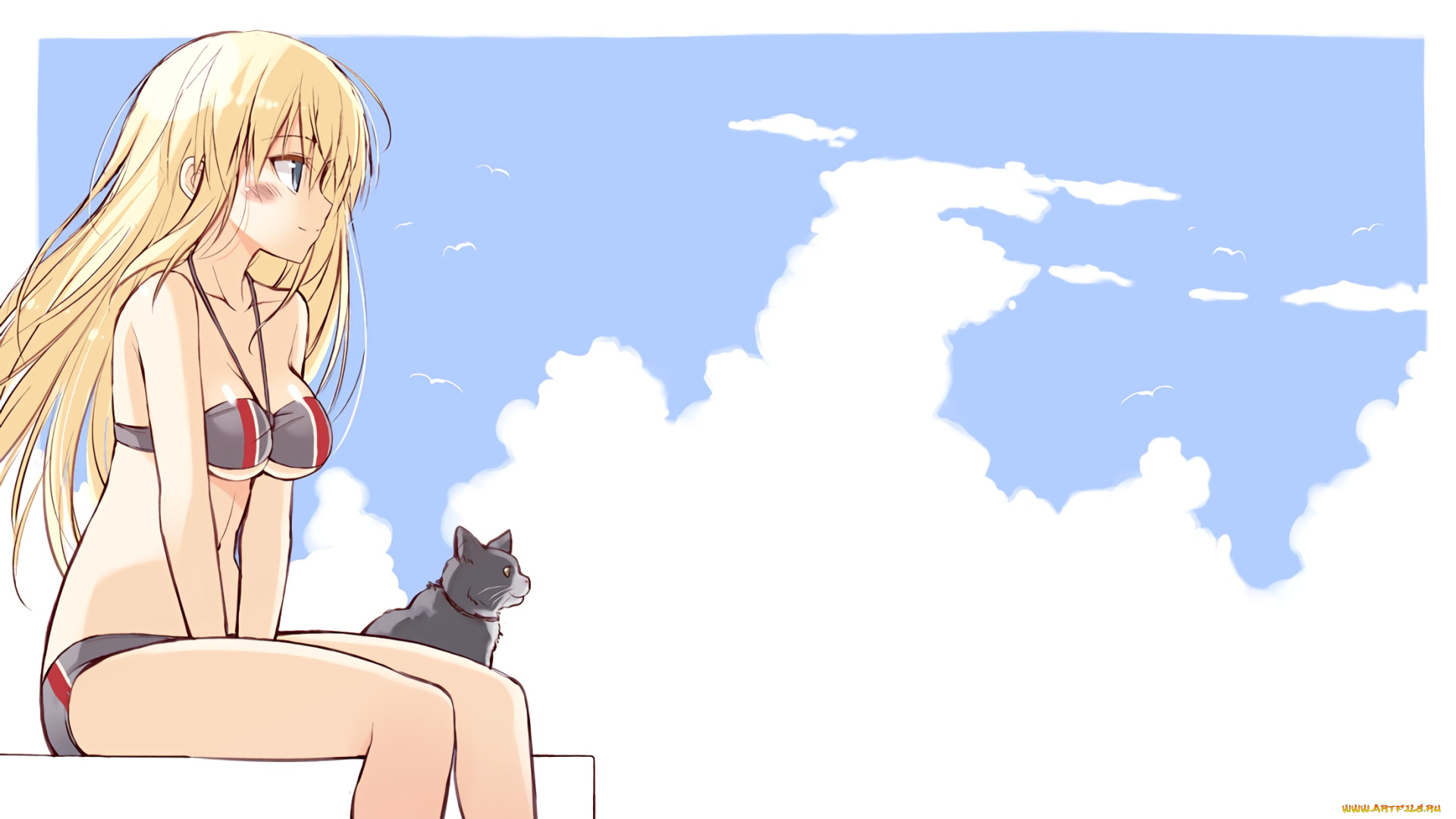 аниме, kantai, collection, bismarck