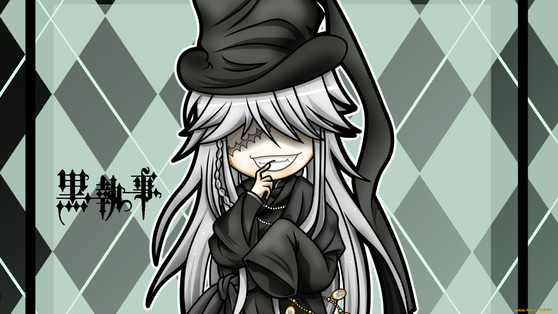 аниме, kuroshitsuji, undertaker