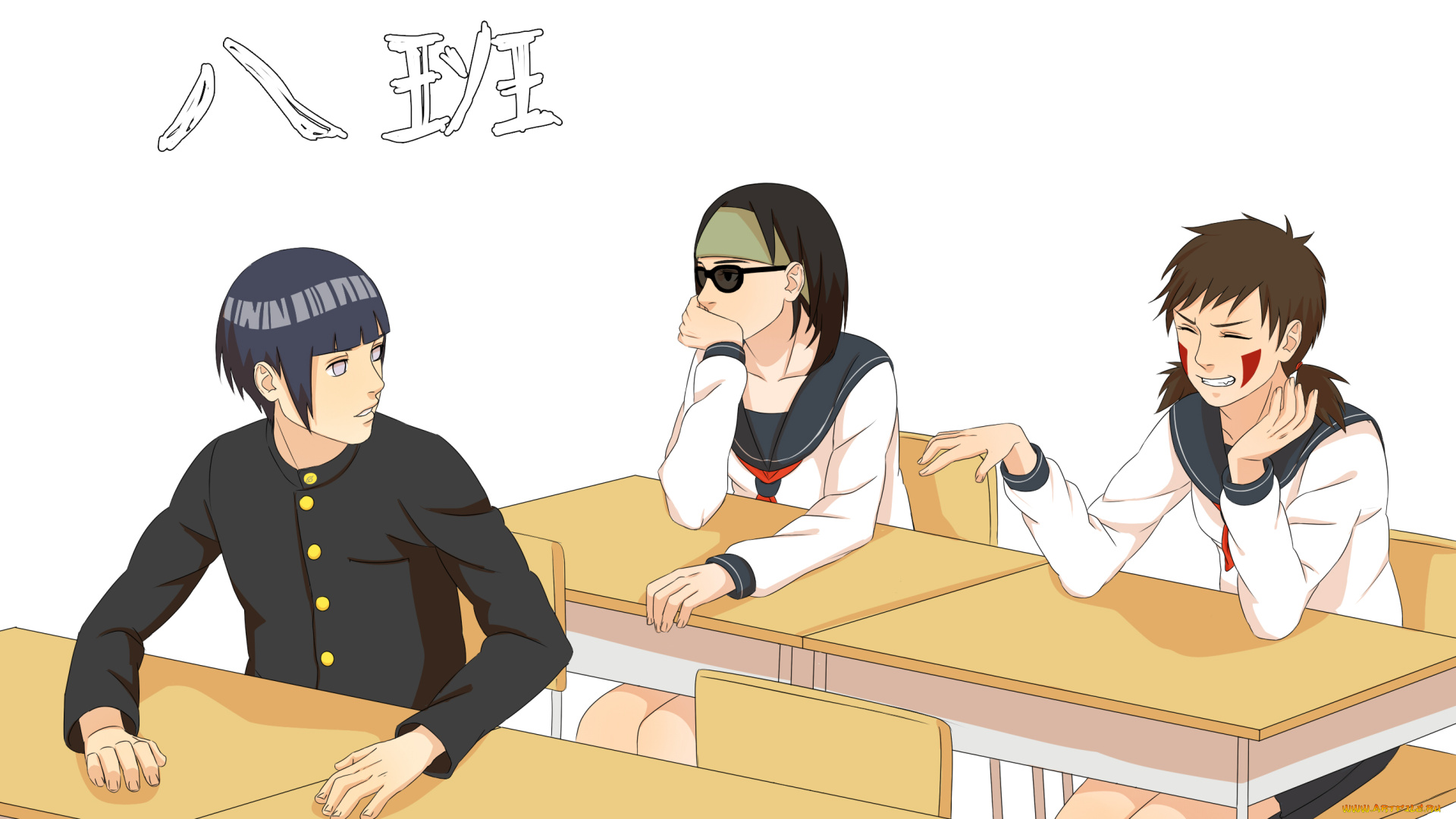 аниме, naruto, team, 8