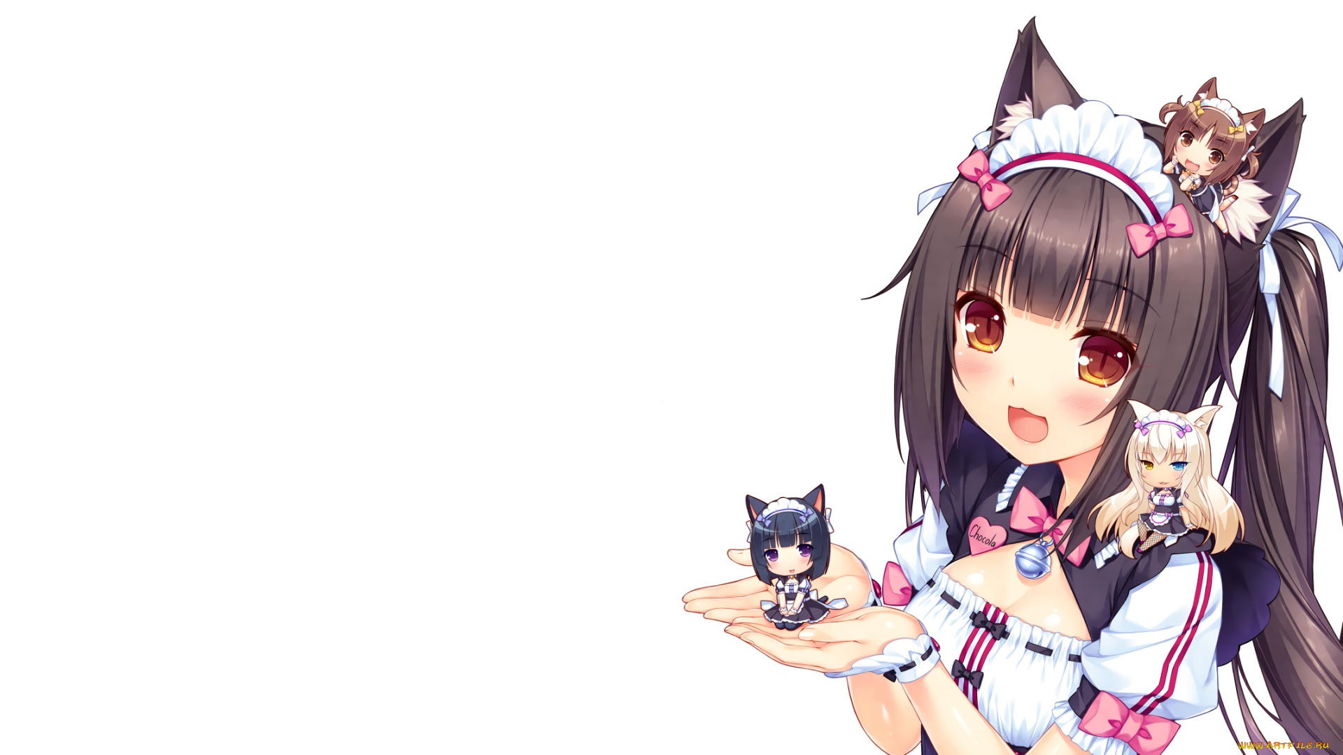 аниме, nekopara, фон, девушка, взгляд