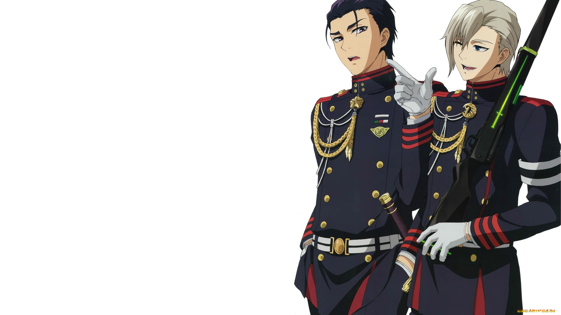 аниме, owari, no, seraph, гурен