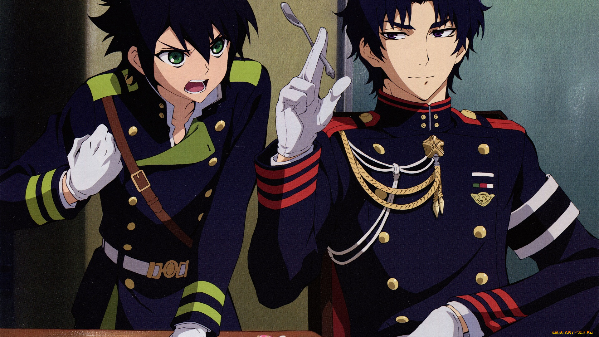 аниме, owari, no, seraph, гурен, юичиро