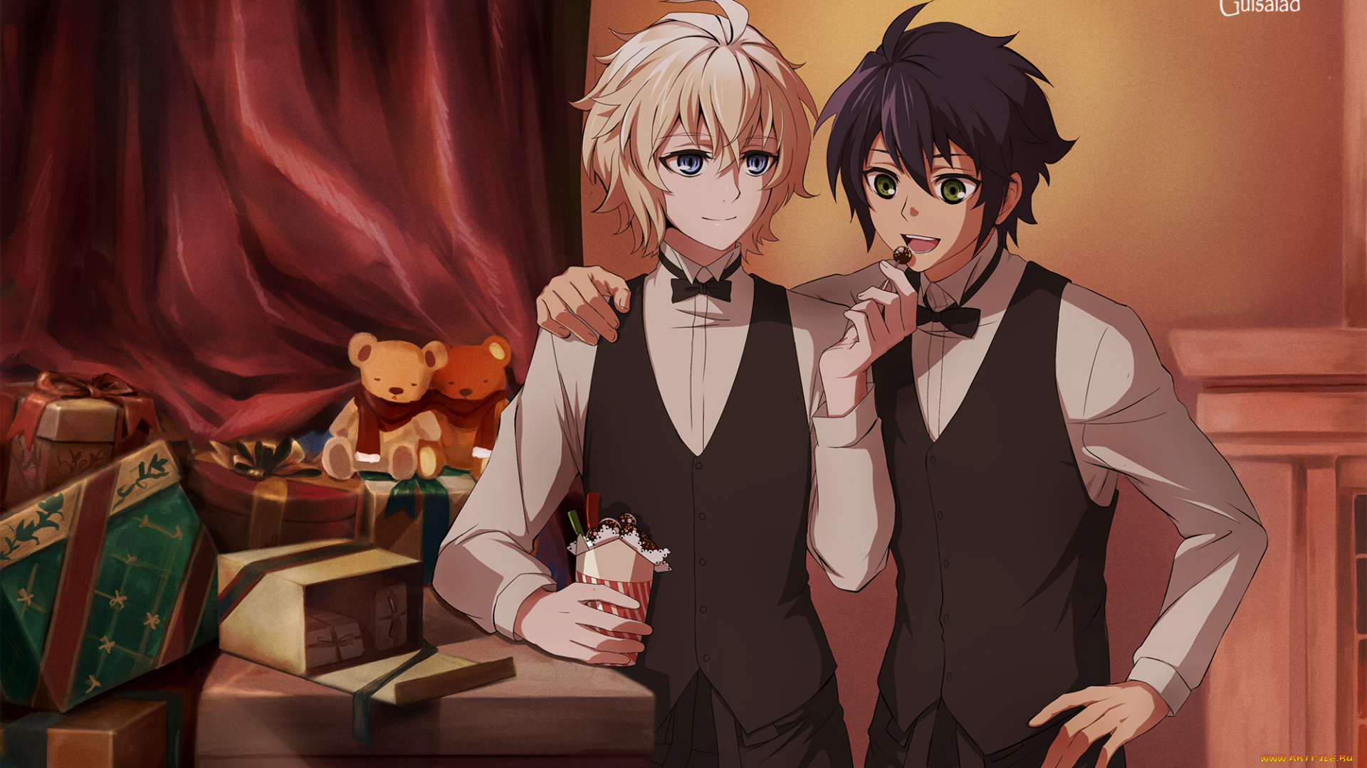 аниме, owari, no, seraph, юичиро, микаэла